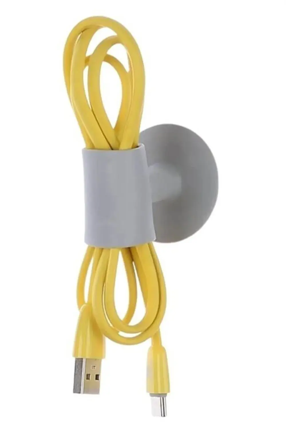 ® 4 Adet Çok Amaçlı Vakumlu Kapı Stoperi,Kablo Organizeri,Telefon