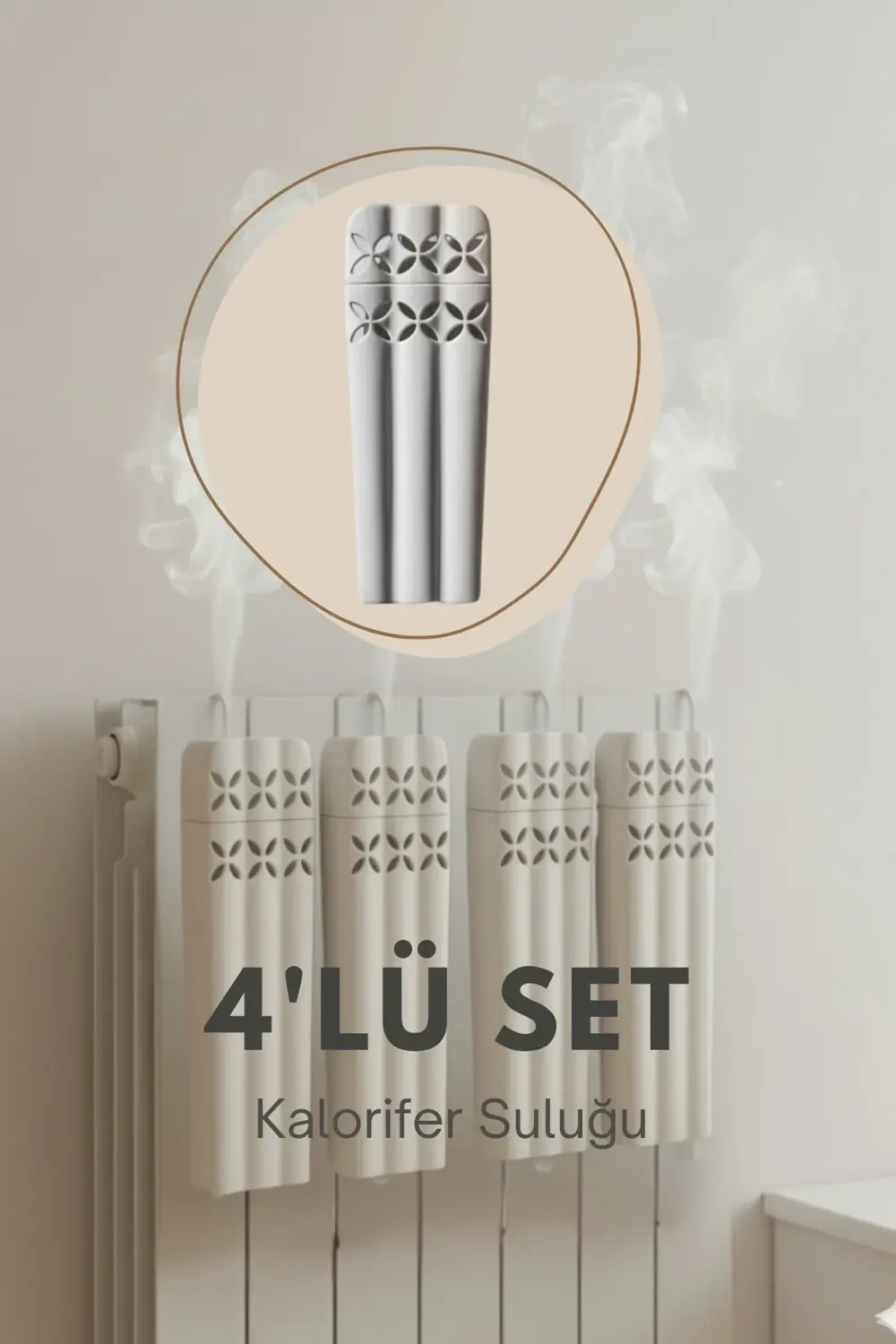 4 Adet Dekoratif Kalorifer Suluğu Oda Hava Nemlendirici Radyatör