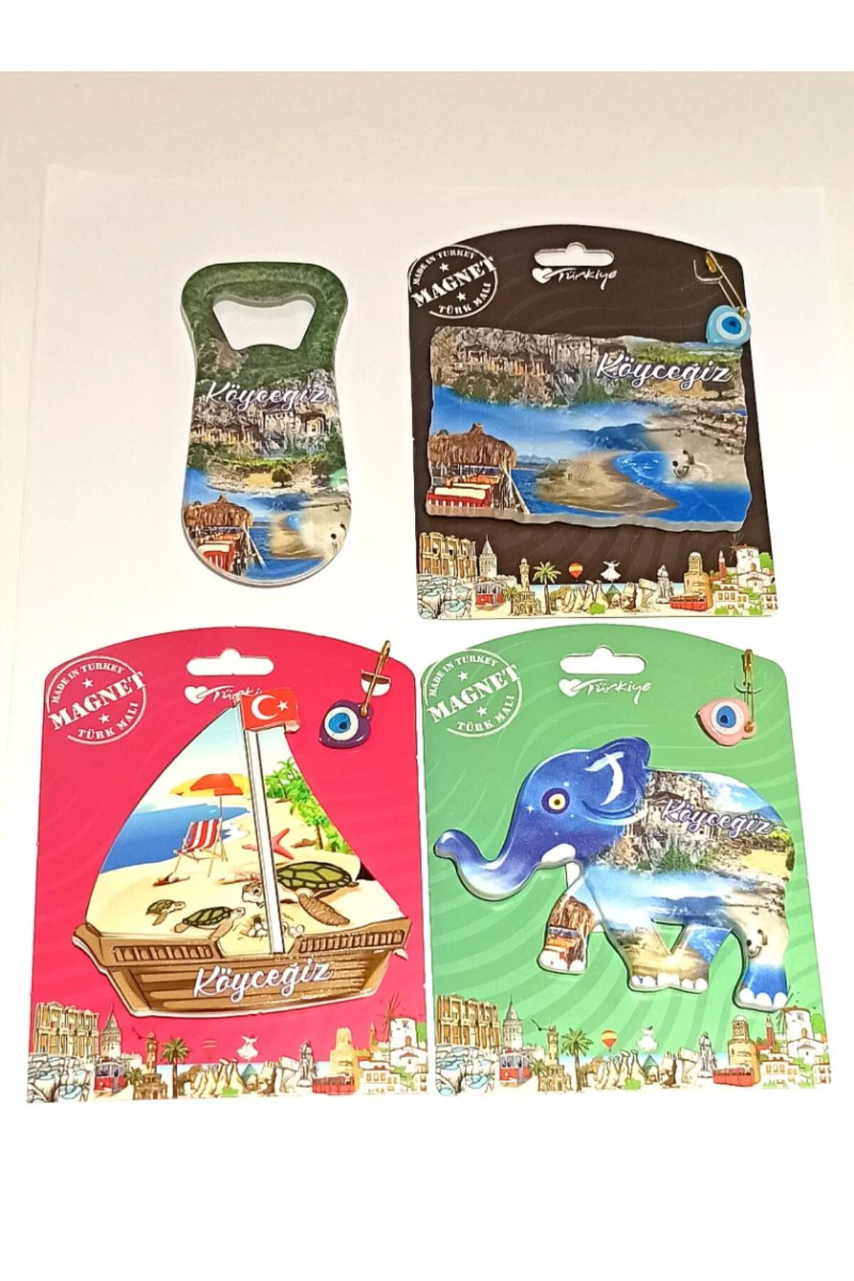 4 Adet Farklı Model Desenli Renkli Kültürel Mıknatıslı Magnet