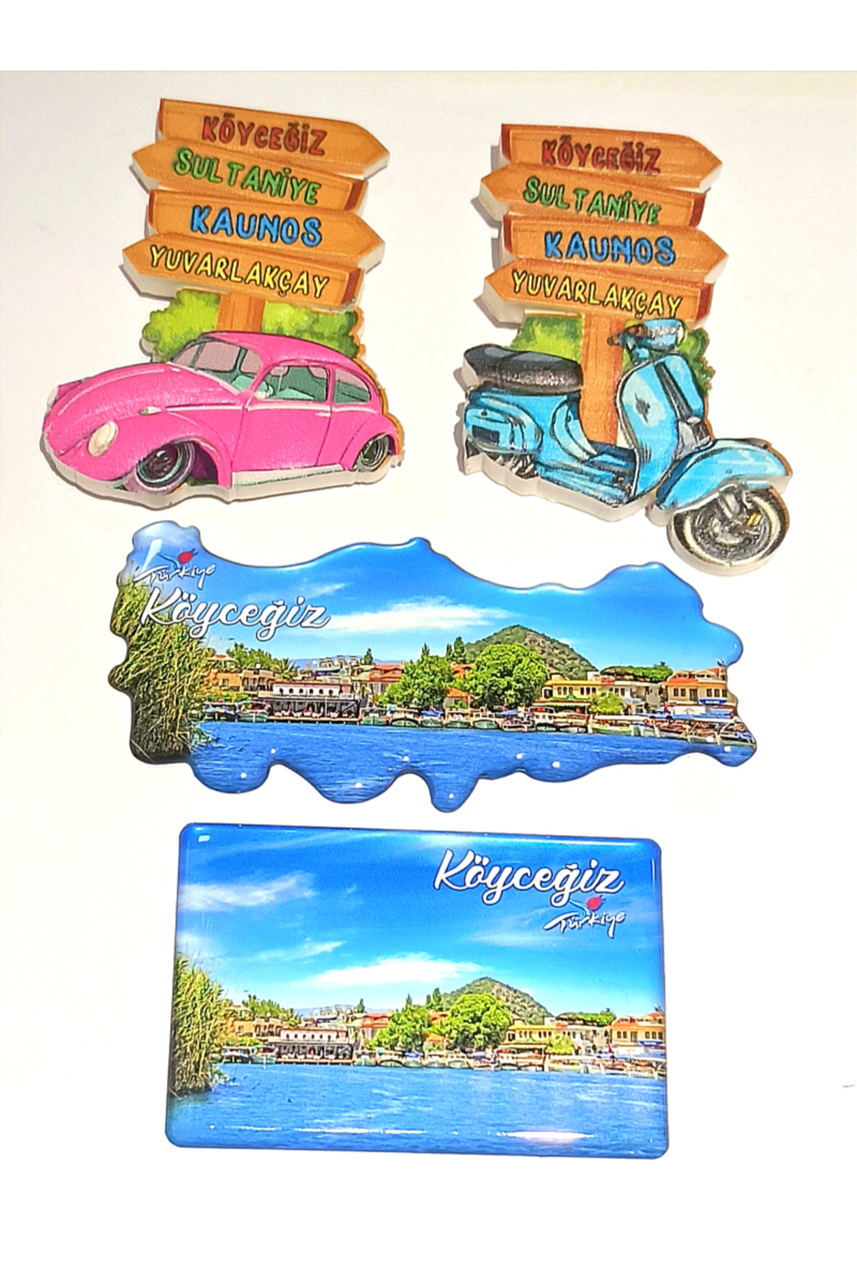 Monalisa Home 4 Adet Farklı Model Desenli Renkli Kültürel Mıknatıslı Magnet