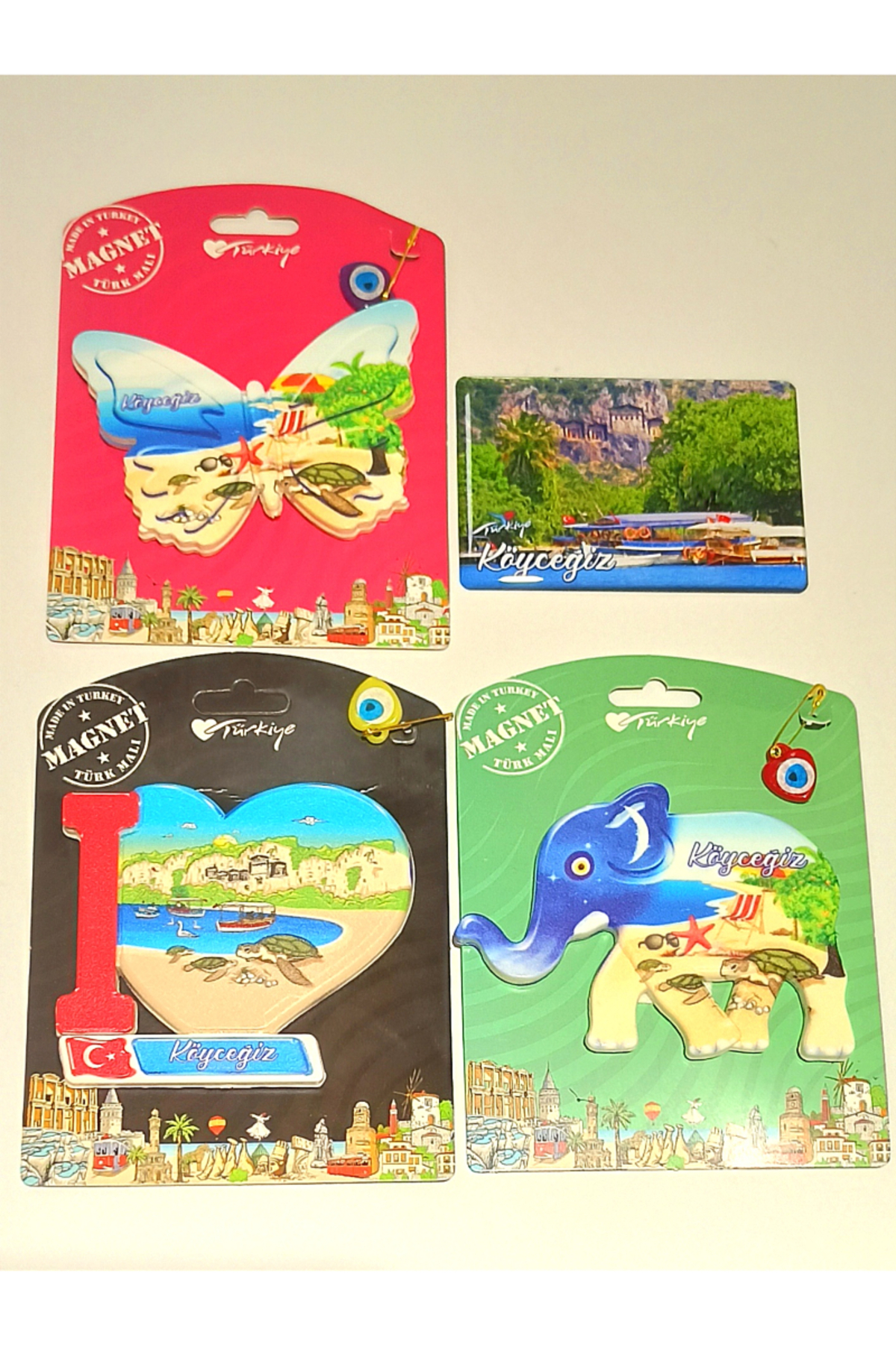 Monalisa Home 4 Adet Farklı Model Desenli Renkli Kültürel Mıknatıslı Magnet