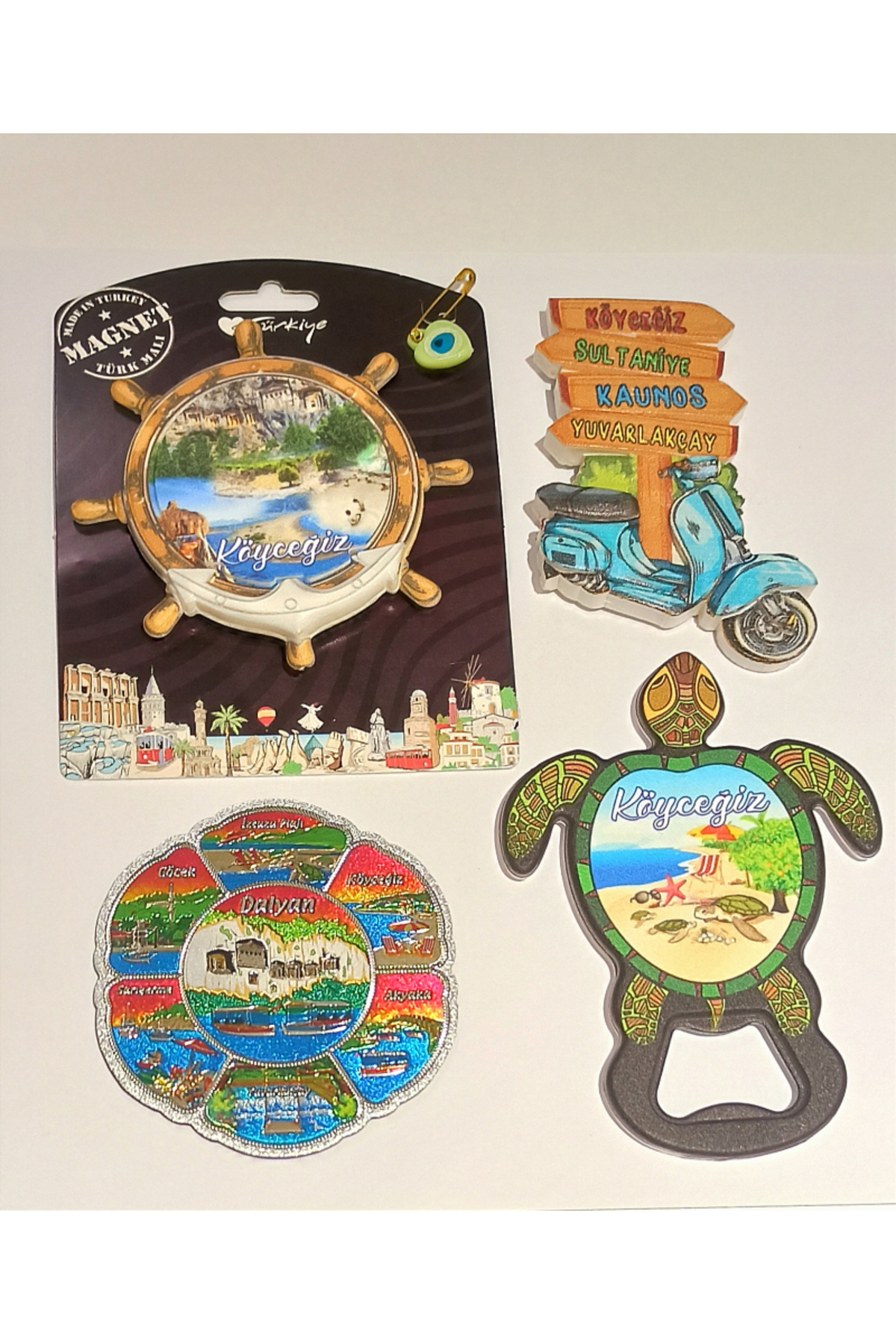 Monalisa Home 4 Adet Farklı Model Desenli Renkli Kültürel Mıknatıslı Magnet