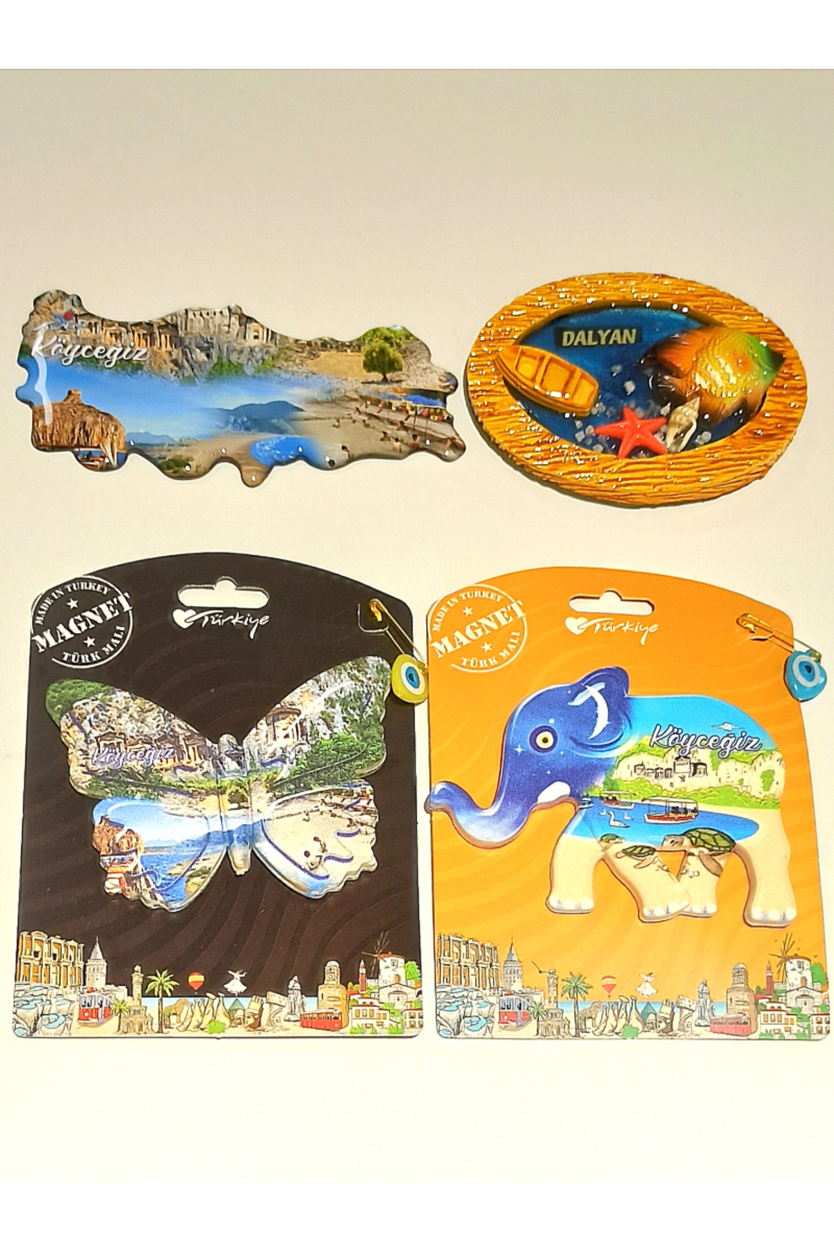 Monalisa Home 4 Adet Farklı Model Desenli Renkli Kültürel Mıknatıslı Magnet