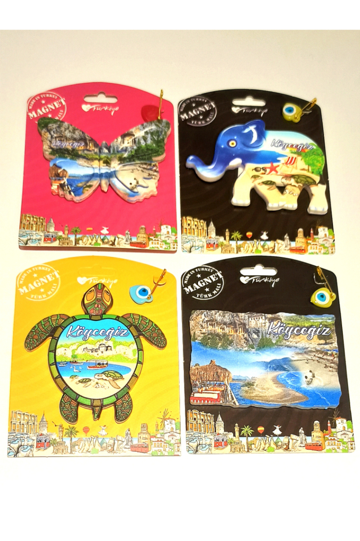 Monalisa Home 4 Adet Farklı Model Desenli Renkli Kültürel Mıknatıslı Magnet