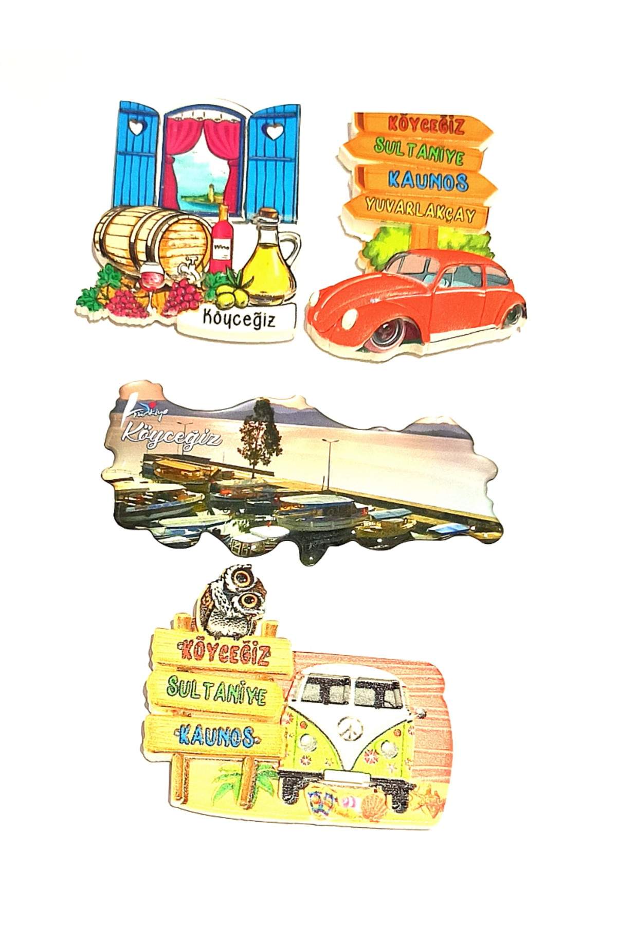 Monalisa Home 4 Adet Farklı Model Desenli Renkli Kültürel Mıknatıslı Magnet