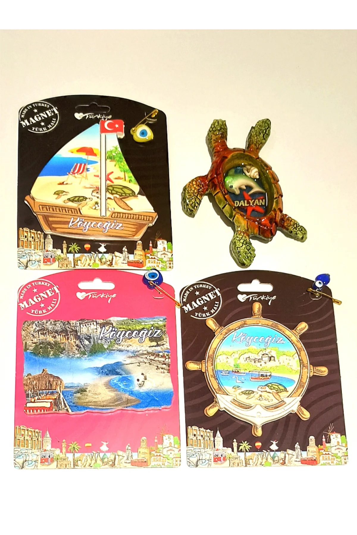 4 Adet Farklı Model Desenli Renkli Kültürel Mıknatıslı Magnet