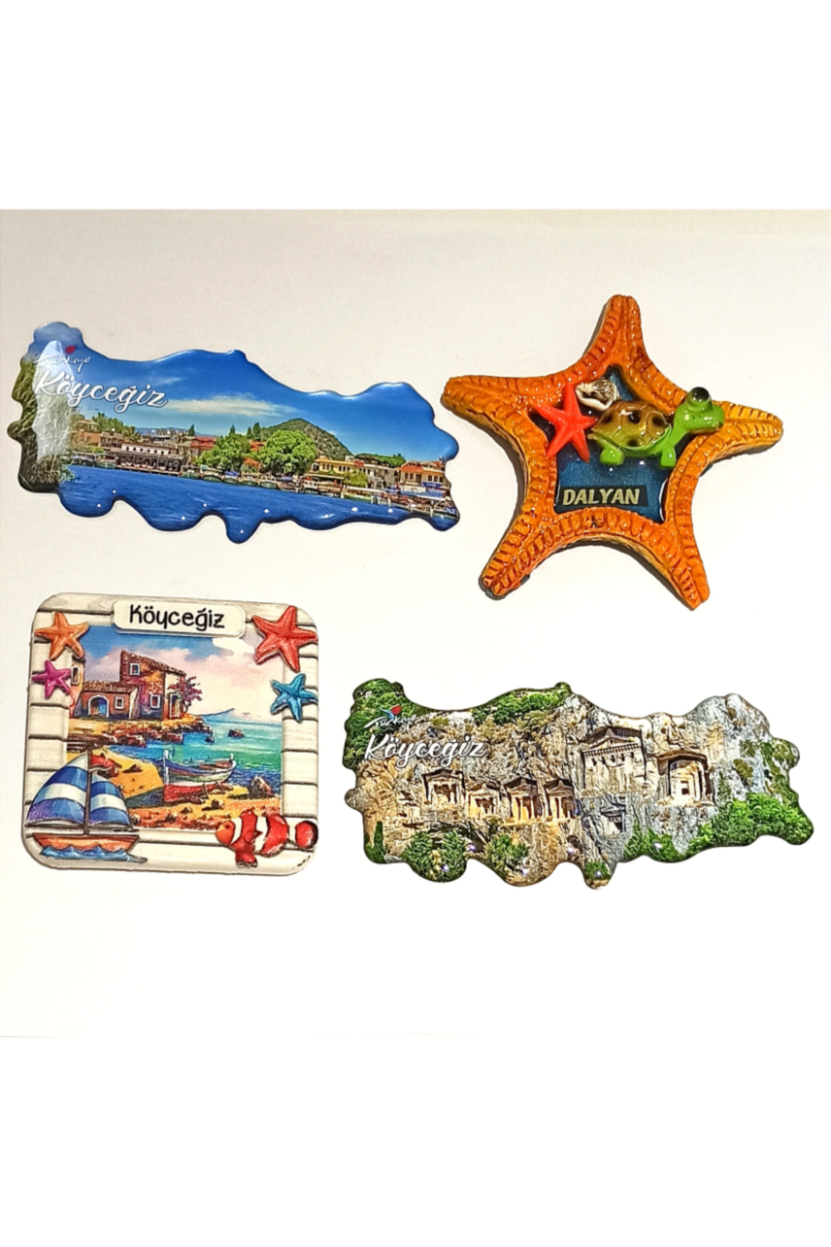 Monalisa Home 4 Adet Farklı Model Desenli Renkli Kültürel Mıknatıslı Magnet