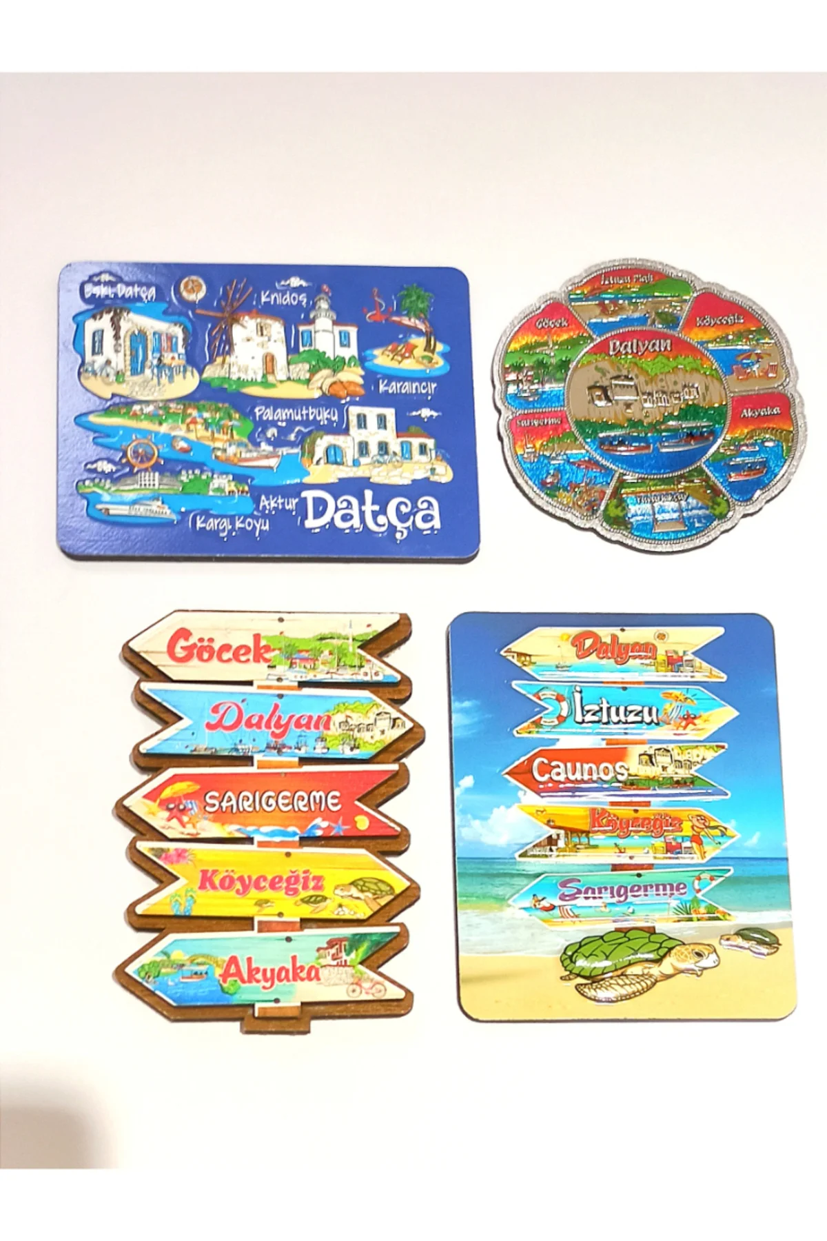 4 Adet Farklı Model Desenli Renkli Kültürel Mıknatıslı Magnet