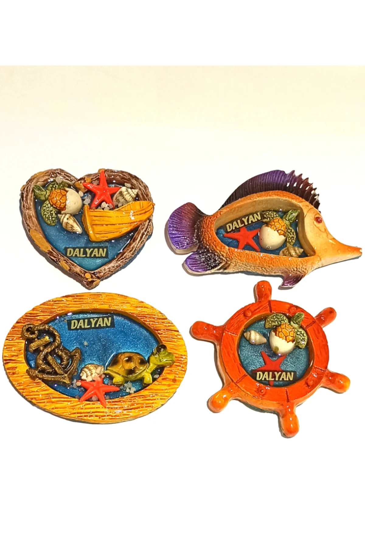 4 Adet Farklı Model Desenli Renkli Kültürel Mıknatıslı Magnet