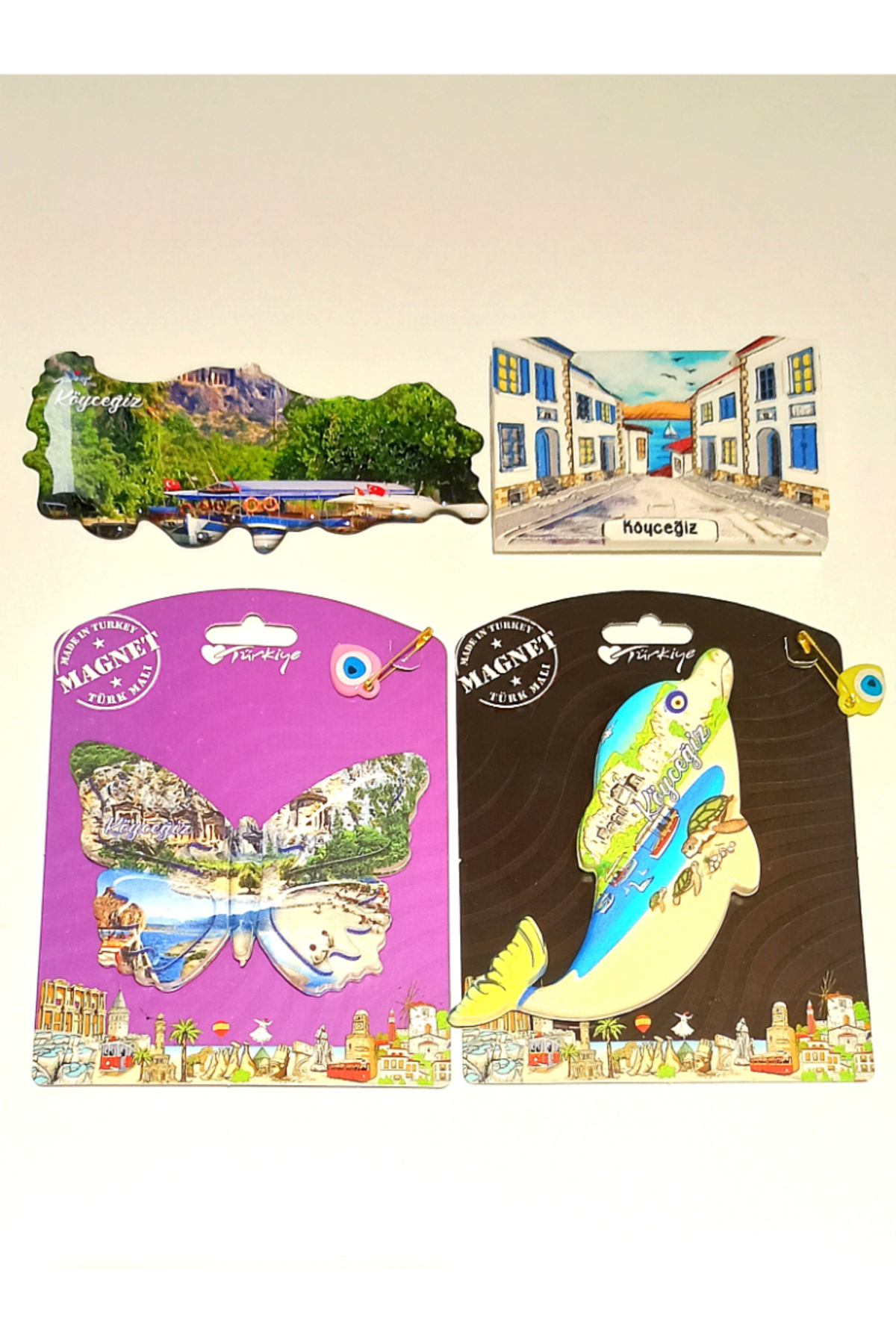 Monalisa Home 4 Adet Farklı Model Desenli Renkli Kültürel Mıknatıslı Magnet