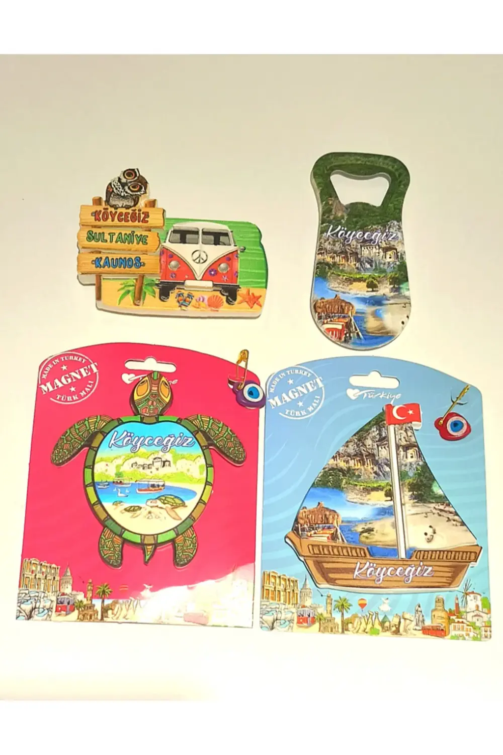 4 Adet Farklı Model Desenli Renkli Kültürel Mıknatıslı Magnet