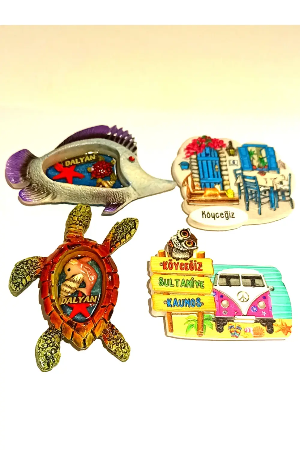 4 Adet Farklı Model Desenli Renkli Kültürel Mıknatıslı Magnet