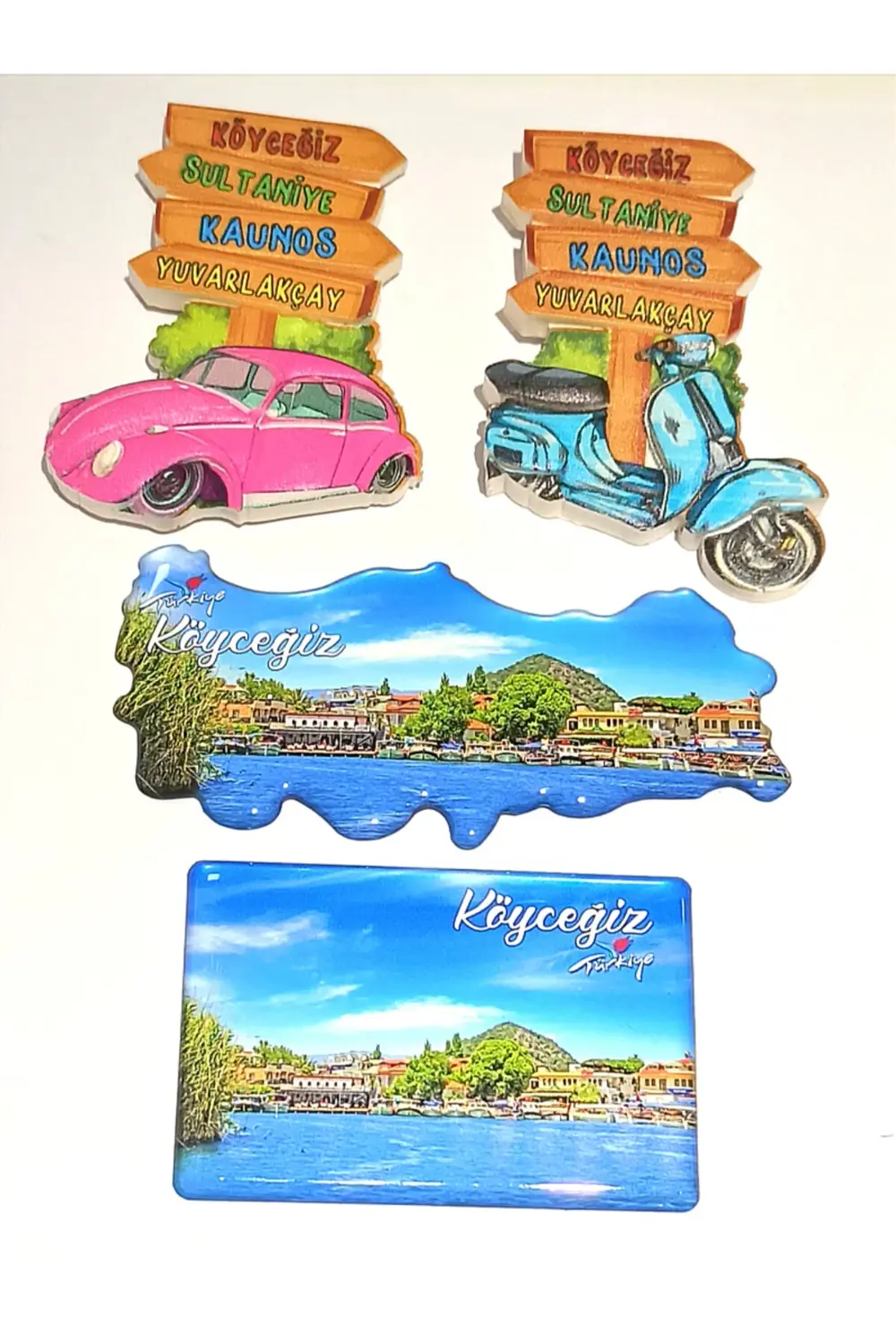 4 Adet Farklı Model Desenli Renkli Kültürel Mıknatıslı Magnet