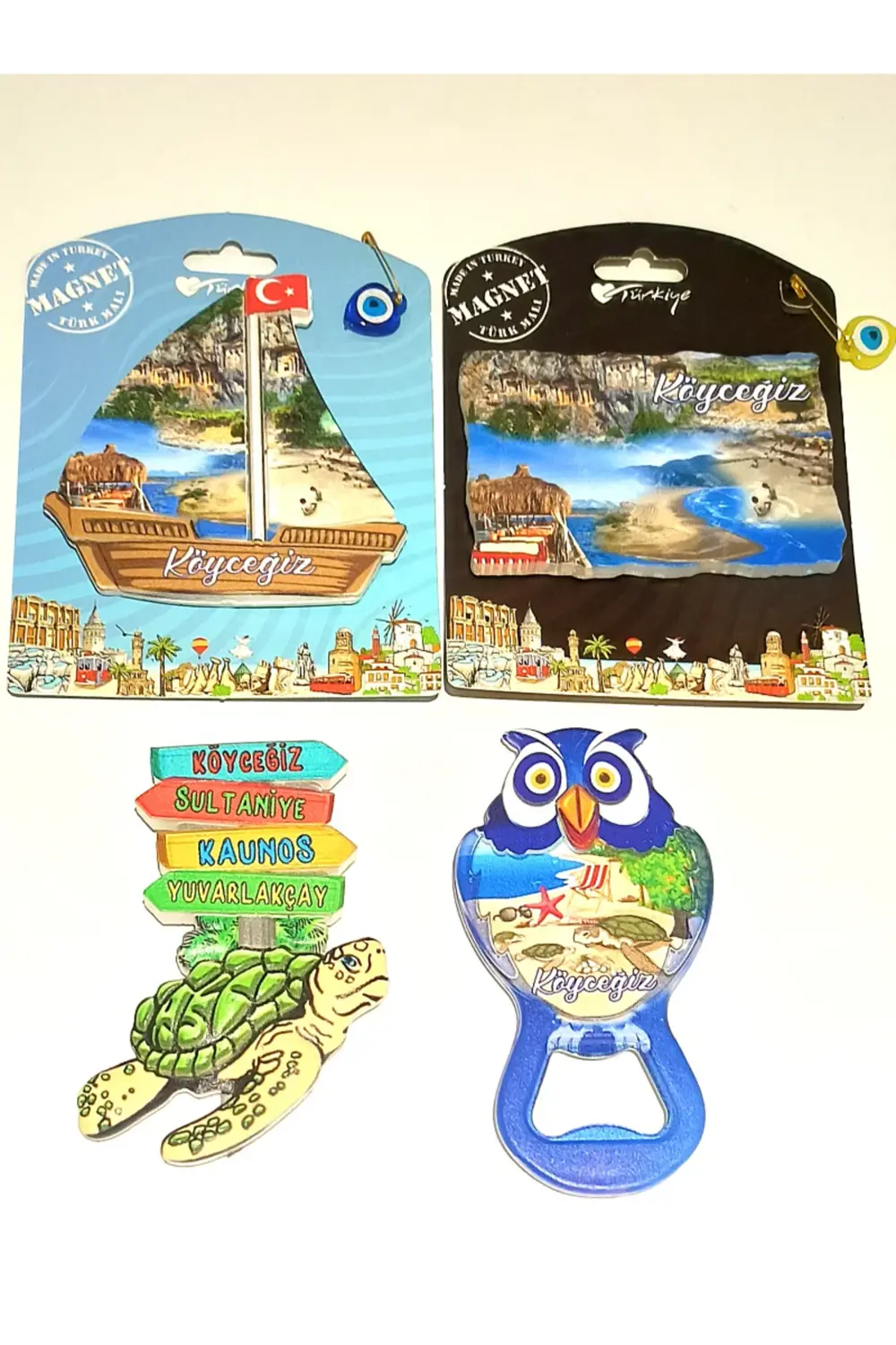 4 Adet Farklı Model Desenli Renkli Kültürel Mıknatıslı Magnet