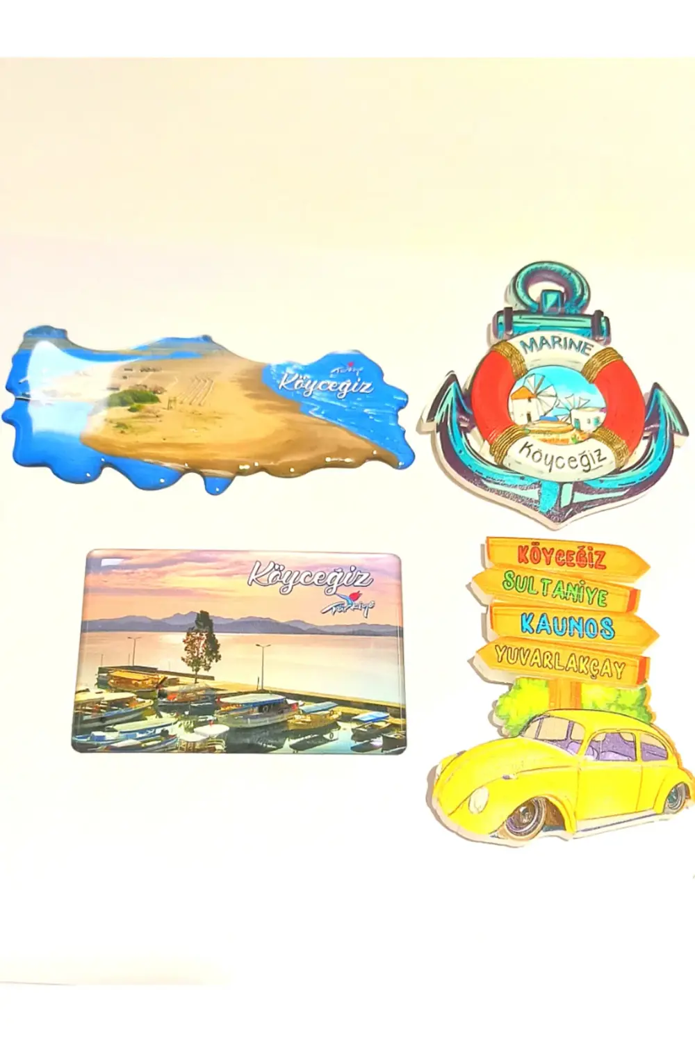 4 Adet Farklı Model Desenli Renkli Kültürel Mıknatıslı Magnet