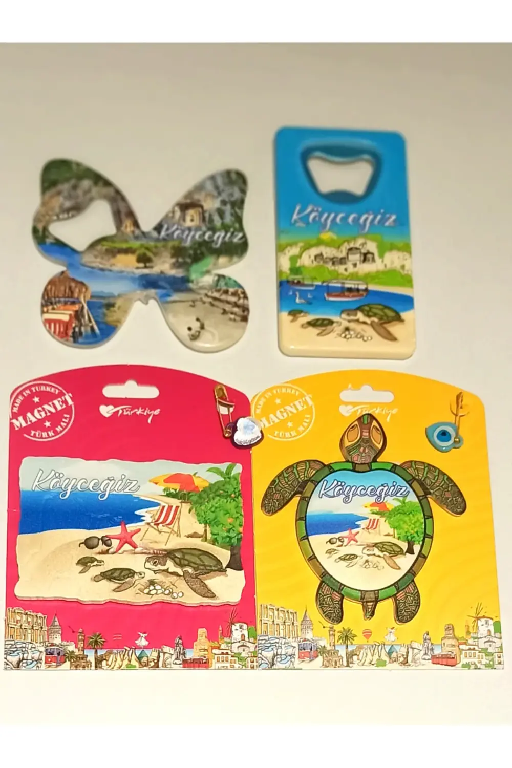 4 Adet Farklı Model Desenli Renkli Kültürel Mıknatıslı Magnet