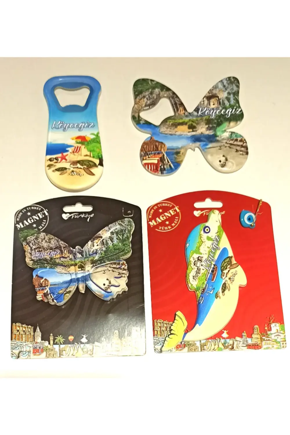 4 Adet Farklı Model Desenli Renkli Kültürel Mıknatıslı Magnet