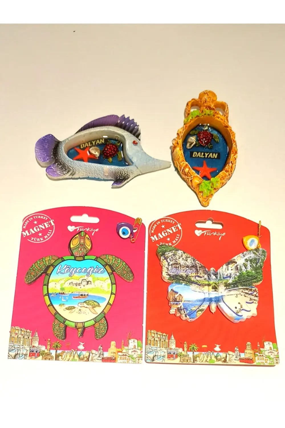 4 Adet Farklı Model Desenli Renkli Kültürel Mıknatıslı Magnet