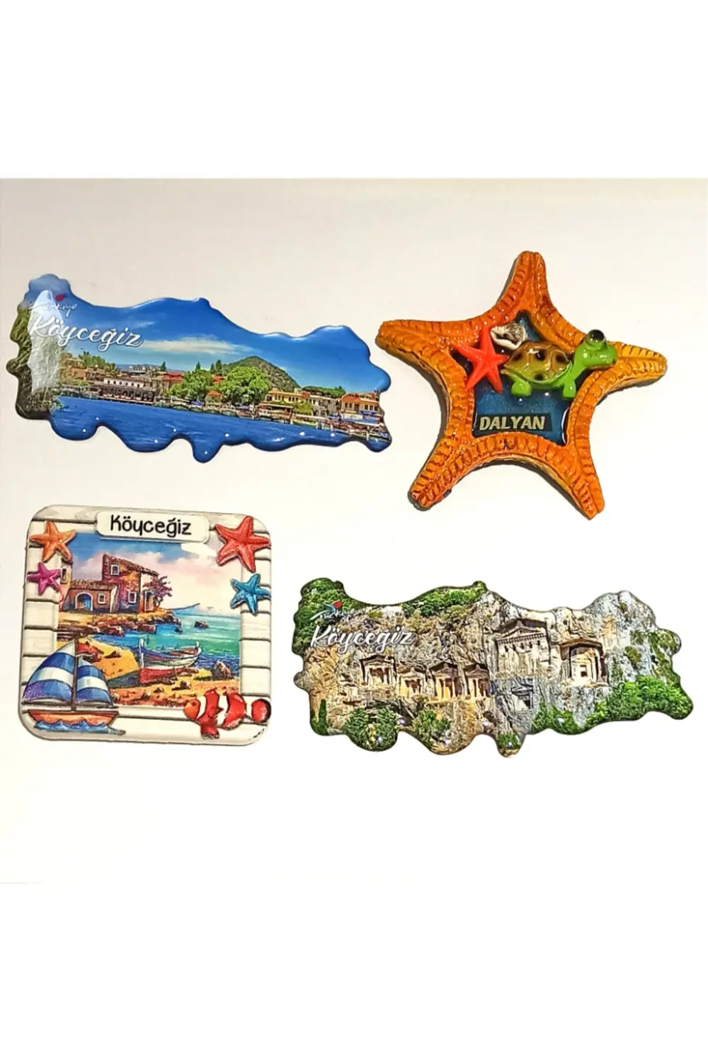4 Adet Farklı Model Desenli Renkli Kültürel Mıknatıslı Magnet