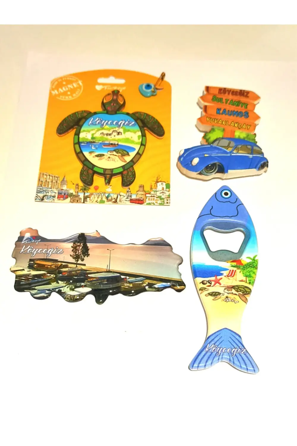 4 Adet Farklı Model Desenli Renkli Kültürel Mıknatıslı Magnet