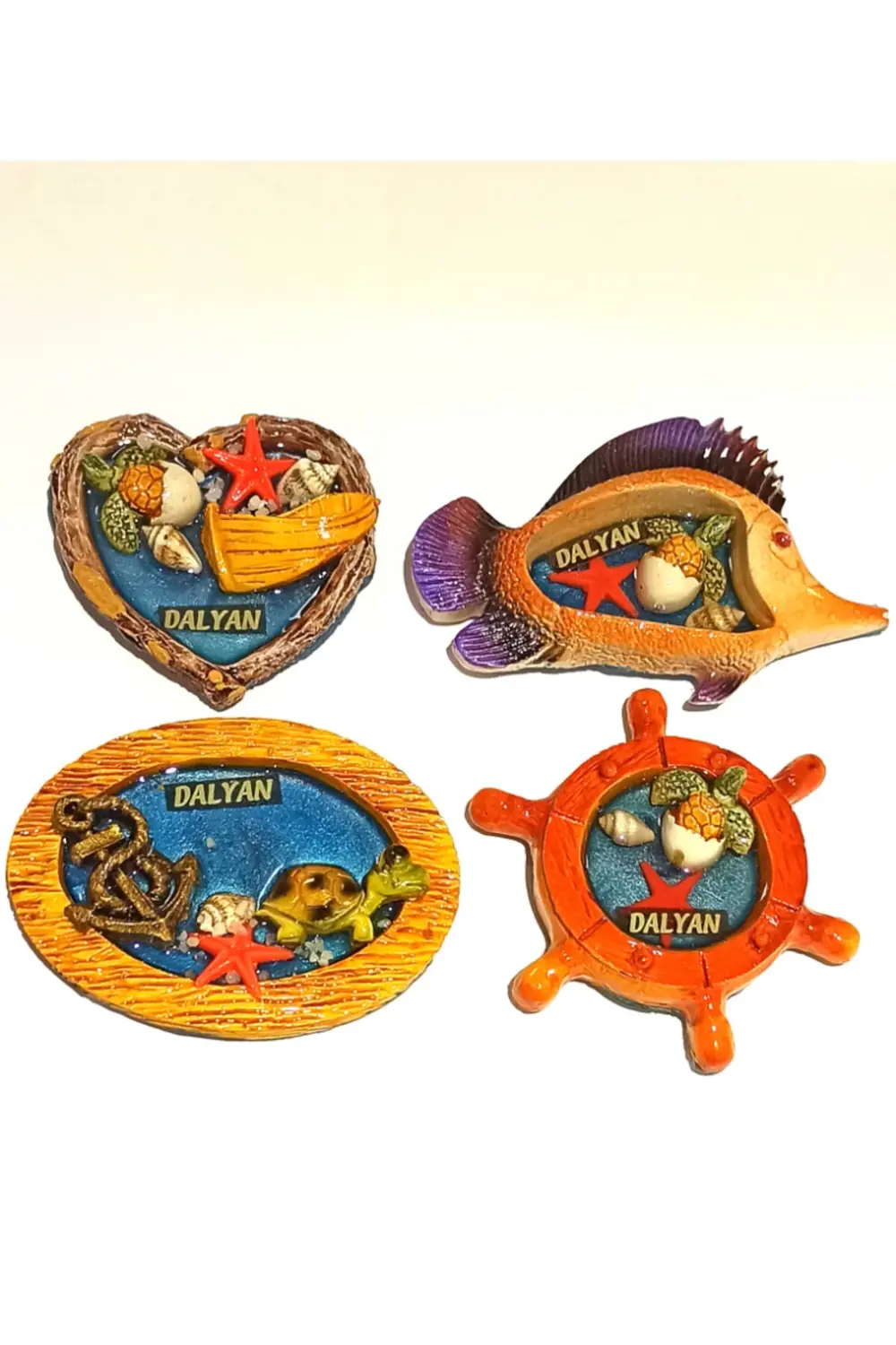 4 Adet Farklı Model Desenli Renkli Kültürel Mıknatıslı Magnet