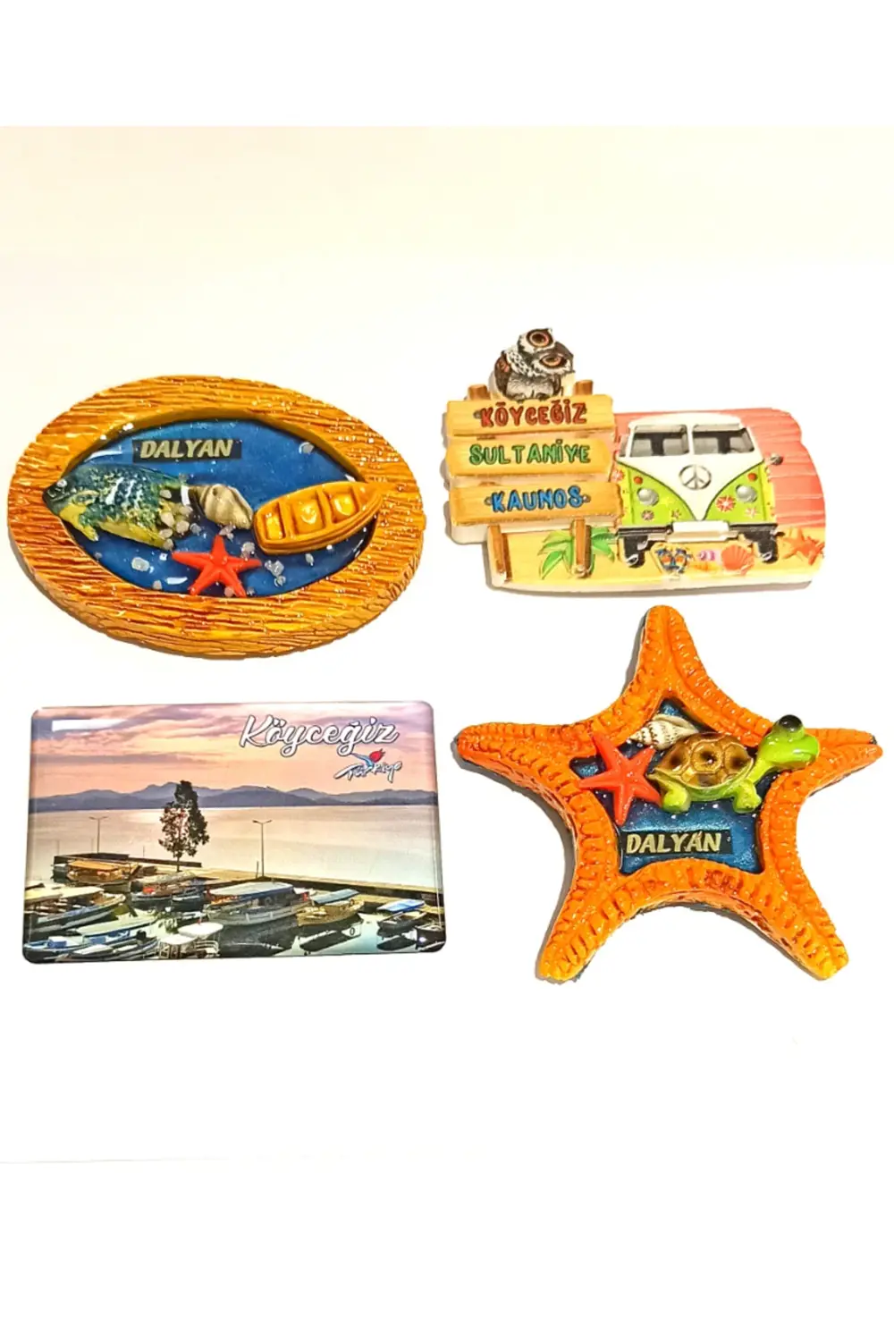 4 Adet Farklı Model Desenli Renkli Kültürel Mıknatıslı Magnet