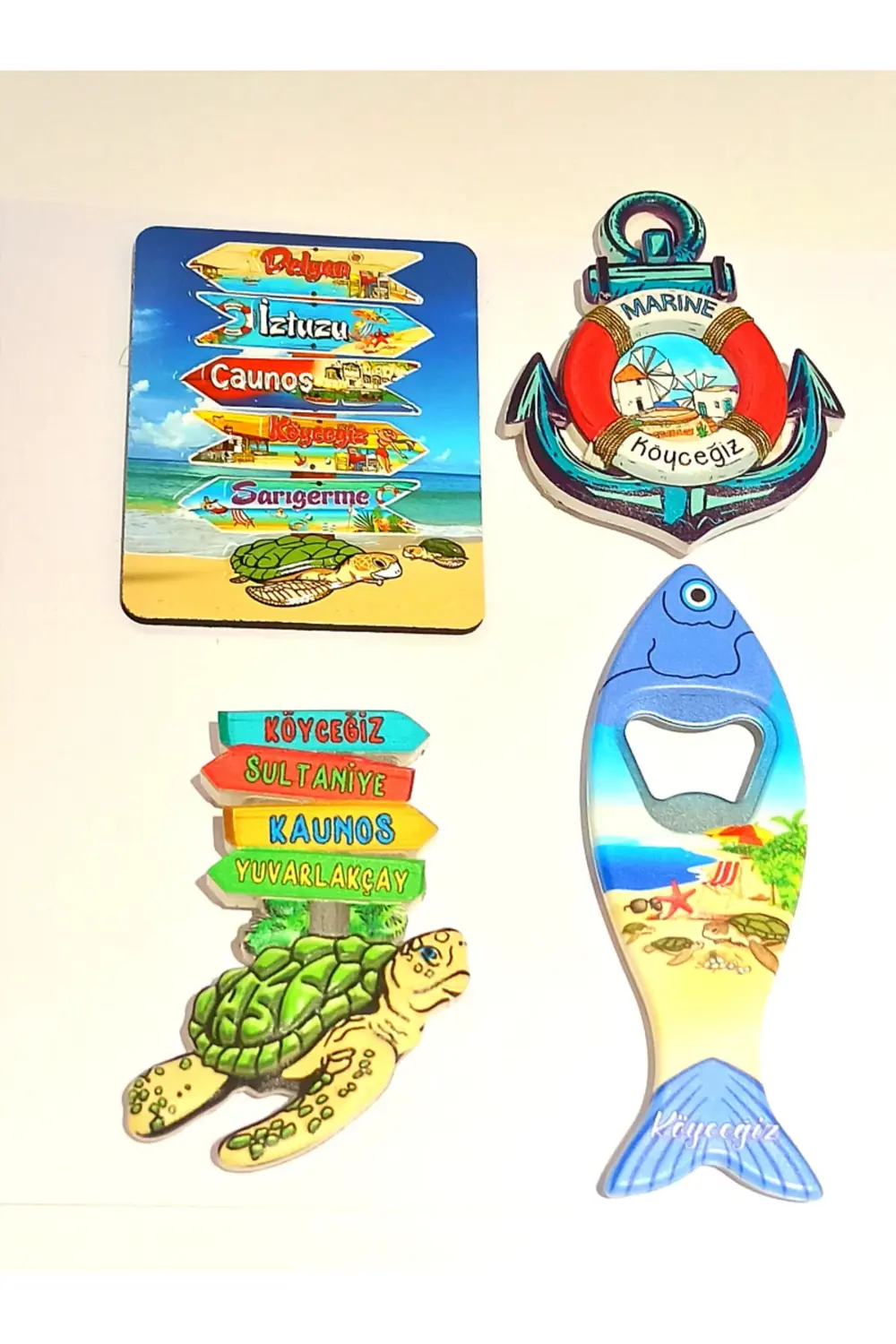 4 Adet Farklı Model Desenli Renkli Kültürel Mıknatıslı Magnet