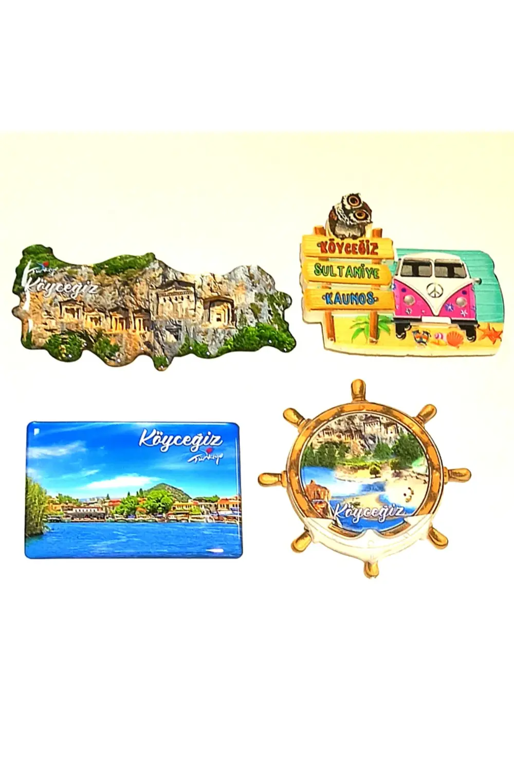 4 Adet Farklı Model Desenli Renkli Kültürel Mıknatıslı Magnet