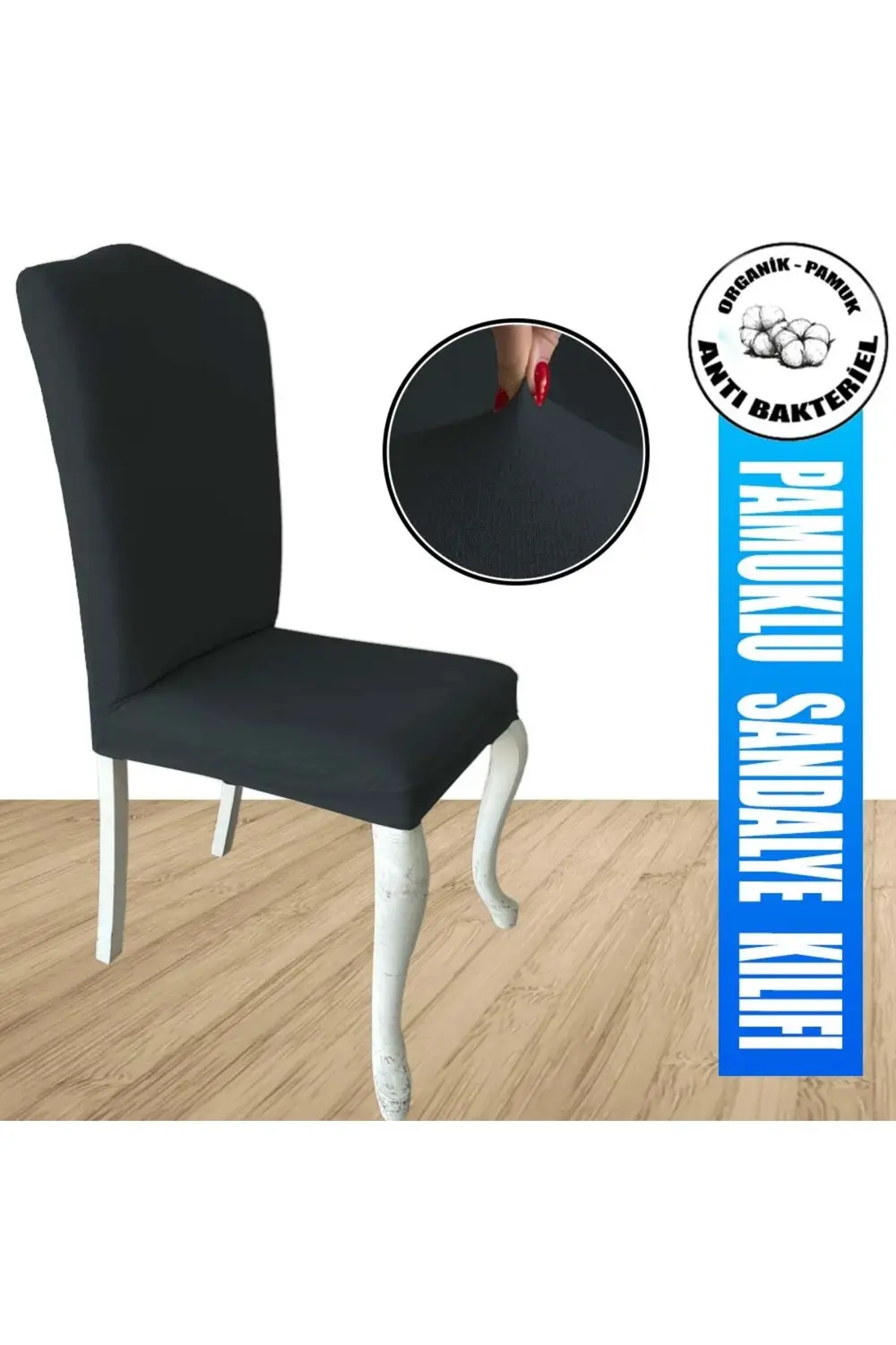 4 Adet Fransız Pamuklu Kumaş Avangarde Tipi Sandalye Kılıfı & San