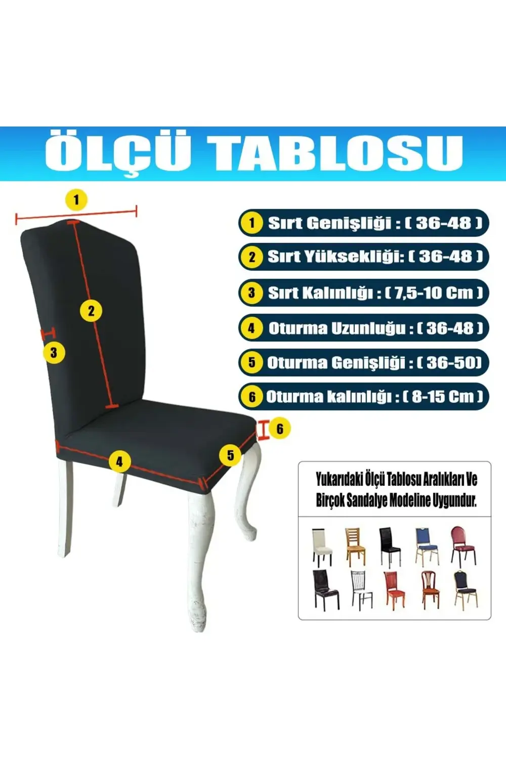 4 Adet Fransız Pamuklu Kumaş Avangarde Tipi Sandalye Kılıfı & San