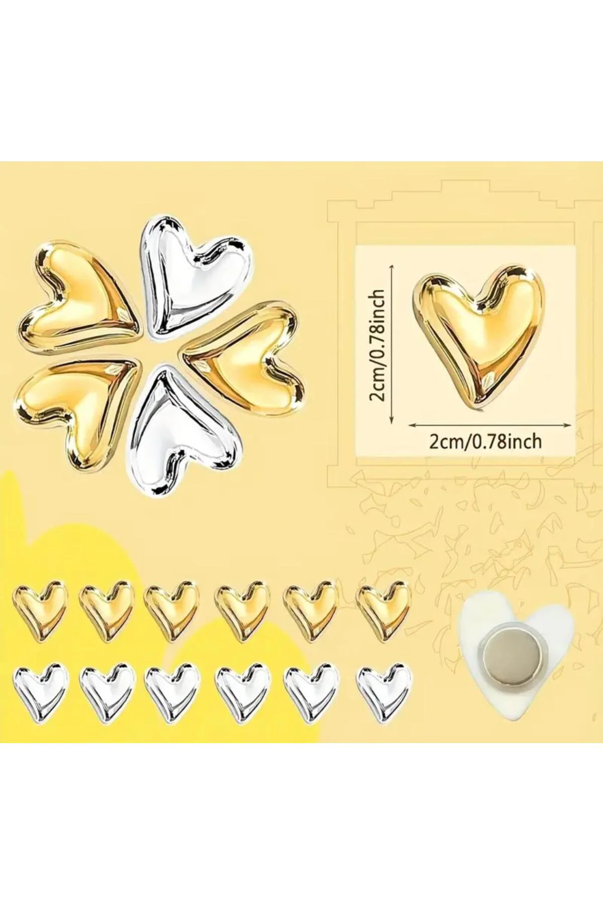 4 Adet Gold Renk Magnet Dekoratif Buzdolabı Süsü Fiyatı, Yorumları ve Özellikleri