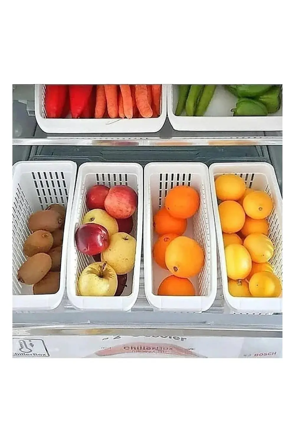 4 Adet Gondol Buzdolabı Düzenleyici, Sebze Meyve Sepeti, Mutfak B
