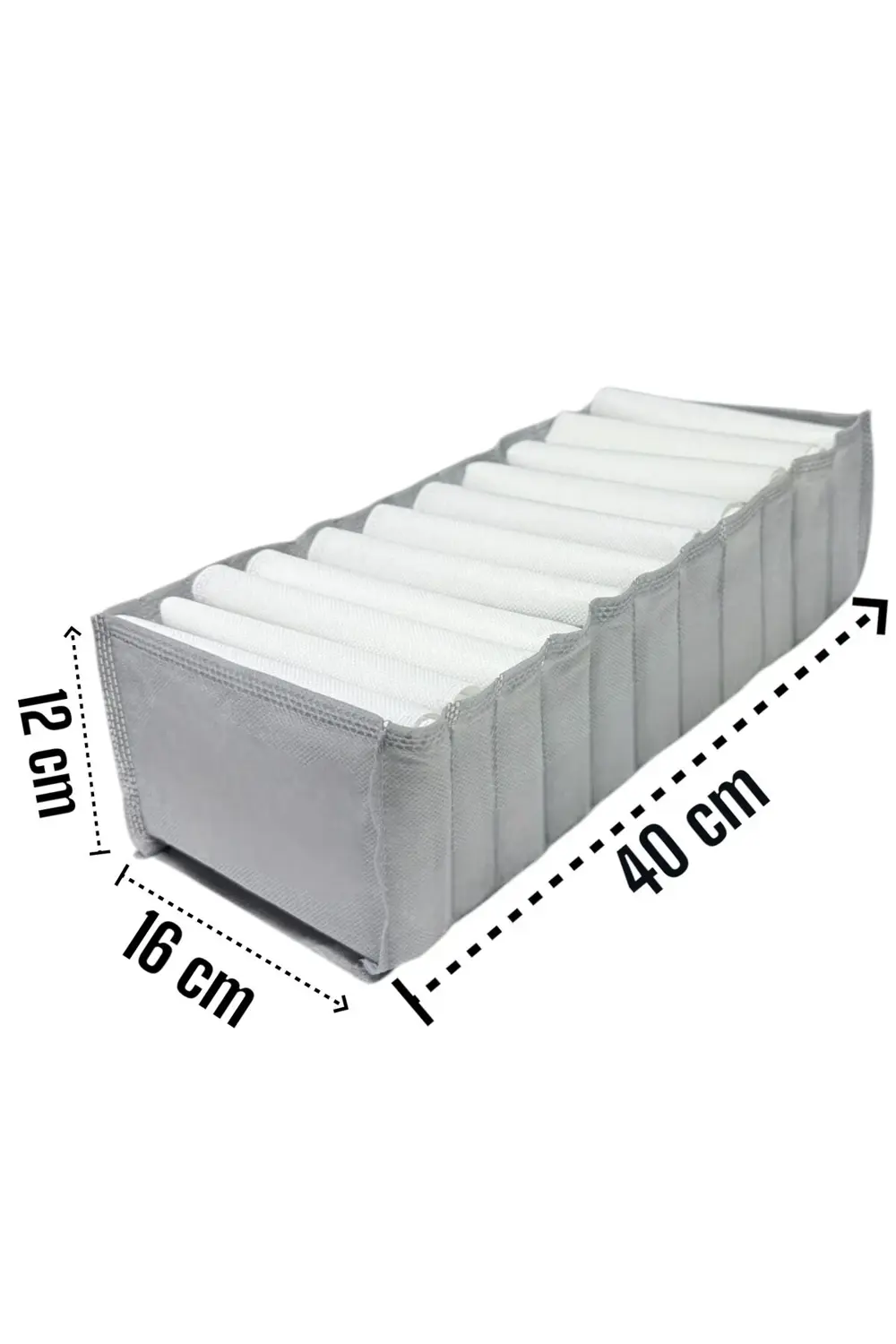 4 Adet Gri Akordiyon Tipi Medium 11 Gözlü Çekmece Içi Düzenleyici