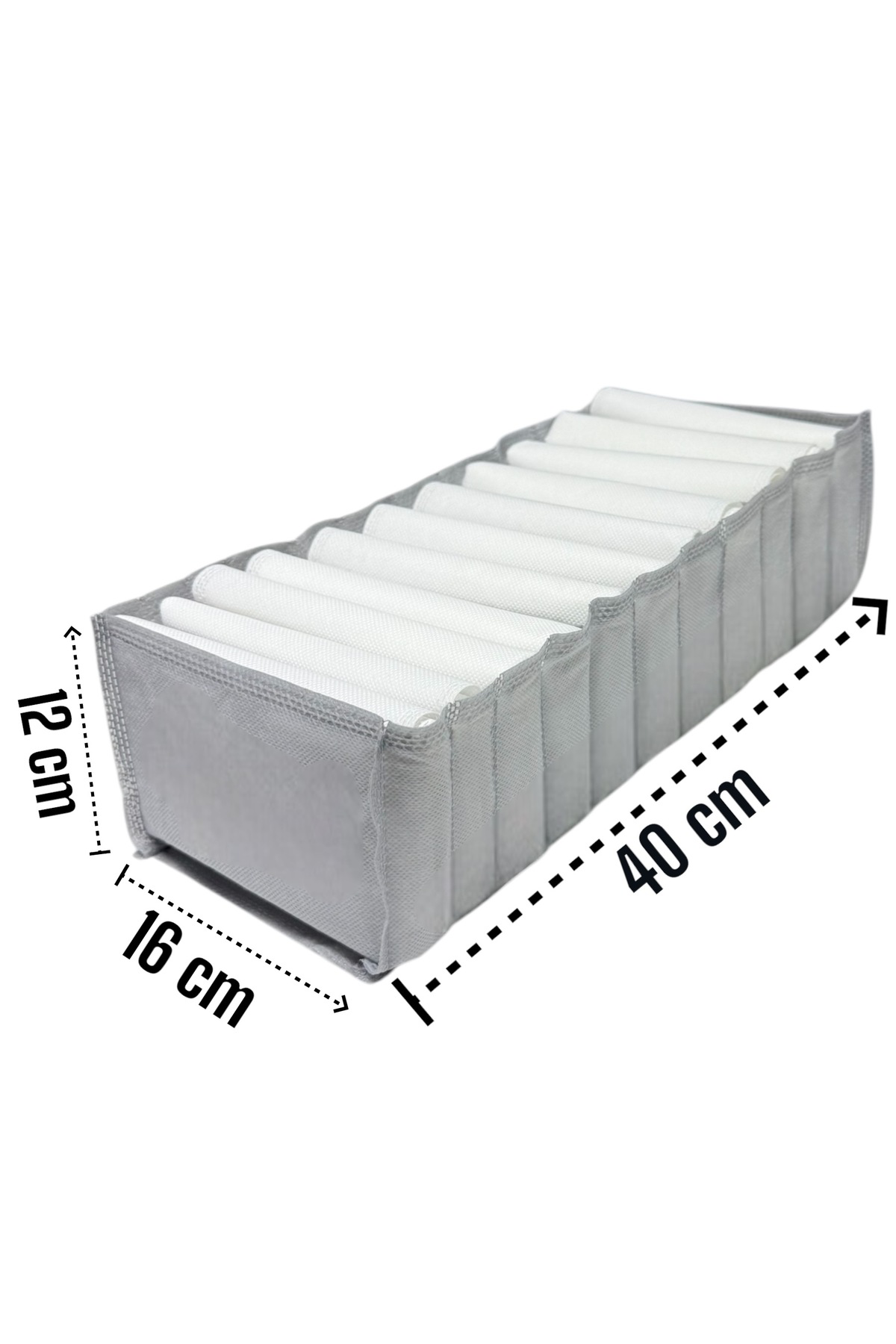 4 Adet Gri Akordiyon Tipi Medium 11 Gözlü Çekmece Içi Düzenleyici