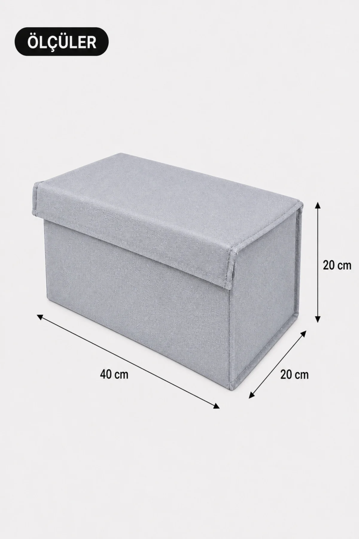 4 Adet Gri Kapaklı Dolap İçi Düzenleyici, Katlanabilir Kıyafet Saklama Kutusu, Raf Düzenleyici Organizer Large 40x20x20cm 4 Adet Gri Kapaklı Dolap İçi Düzenleyici, Katlanabilir Kıyafet Saklama Kutusu, Raf Düzenleyici Organizer Large 40x20x20cm
