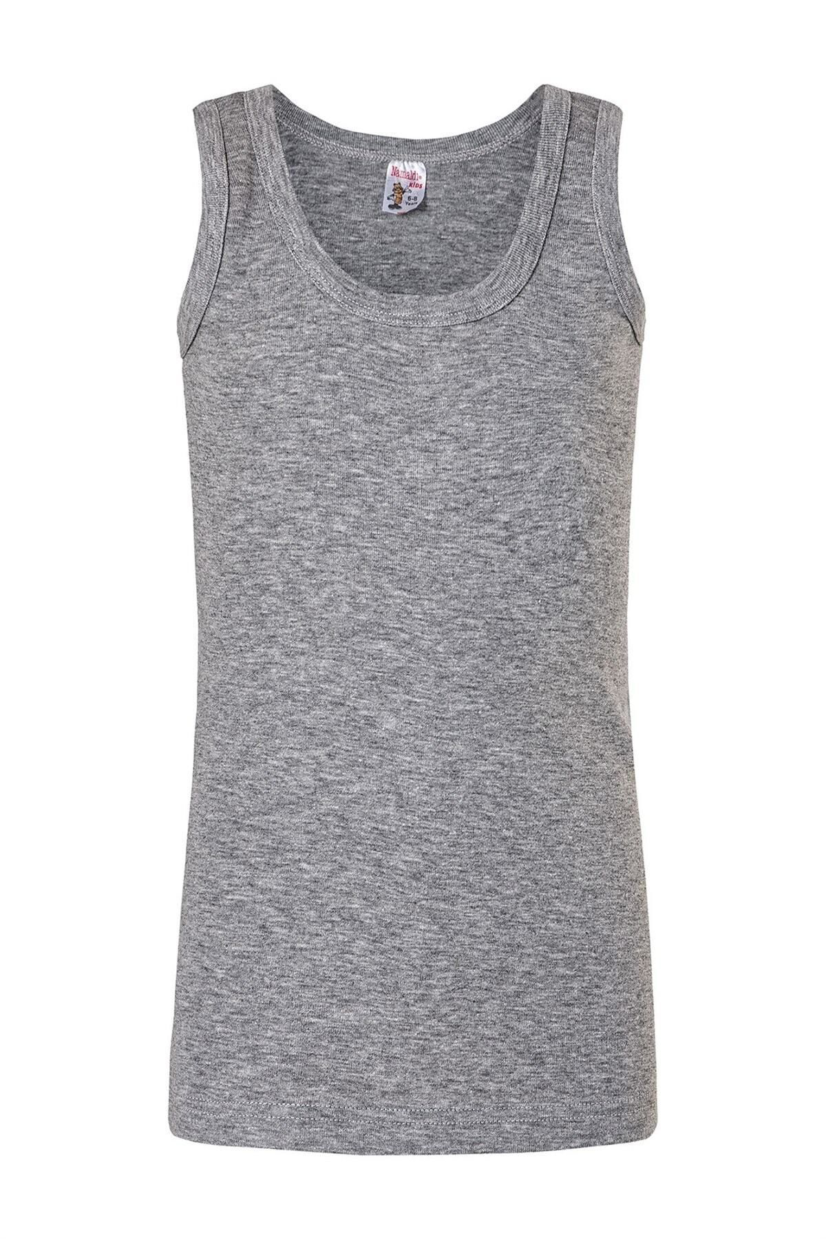 4 Adet Gri Renk Ribana Çocuk Atlet