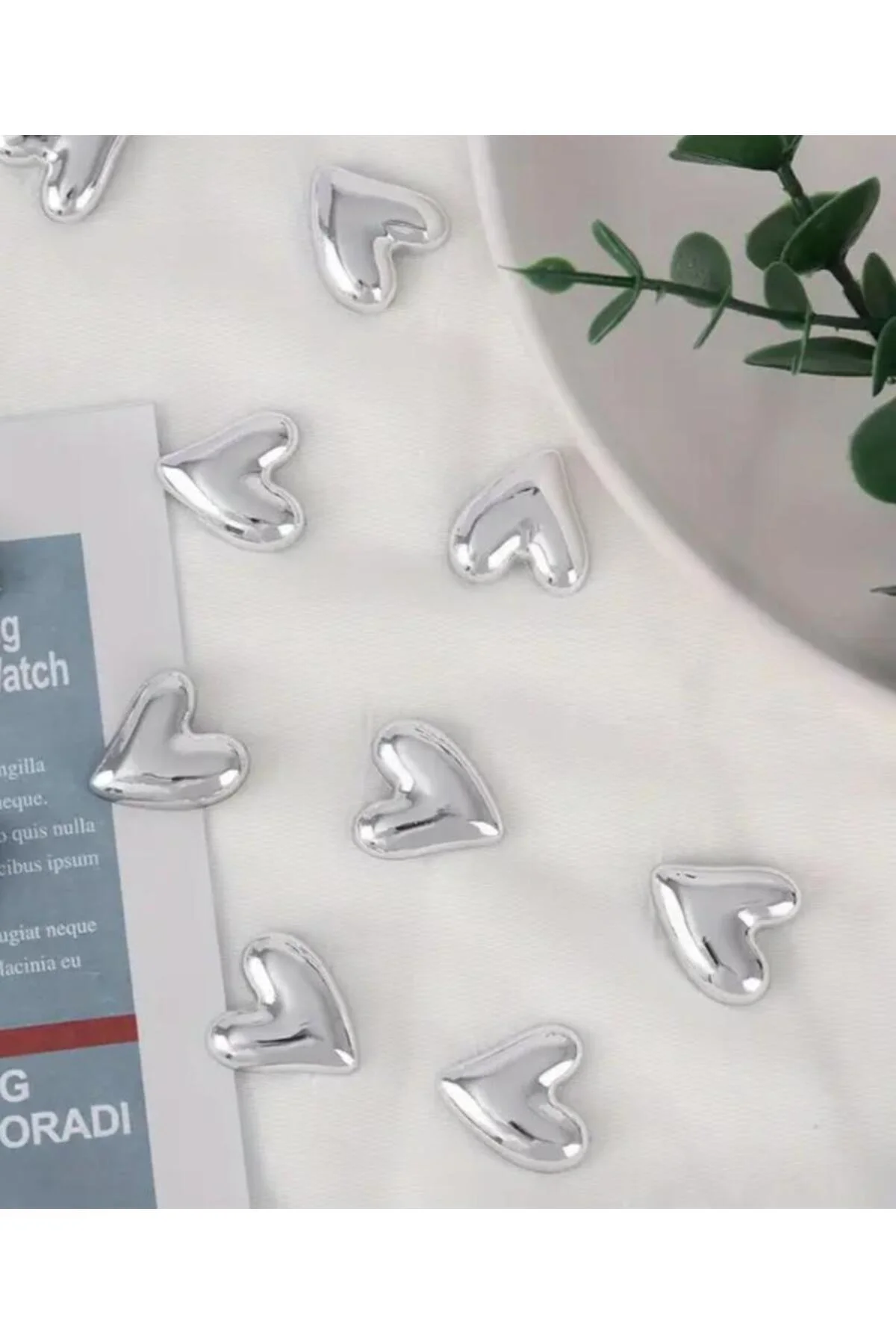 4 Adet Gümüş Renk Magnet Dekoratif Mıknatıslı Buzdolabı Süsü