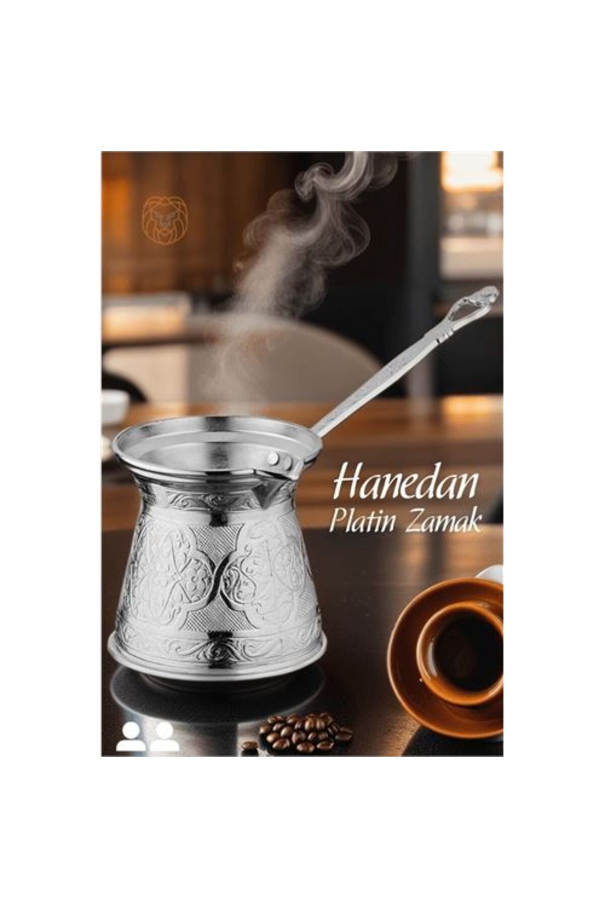 Modacar 4 Adet İndüksiyon Tabanli Platin Cezve Hanedan 2 Kişilik 719237 Toptan Paket
