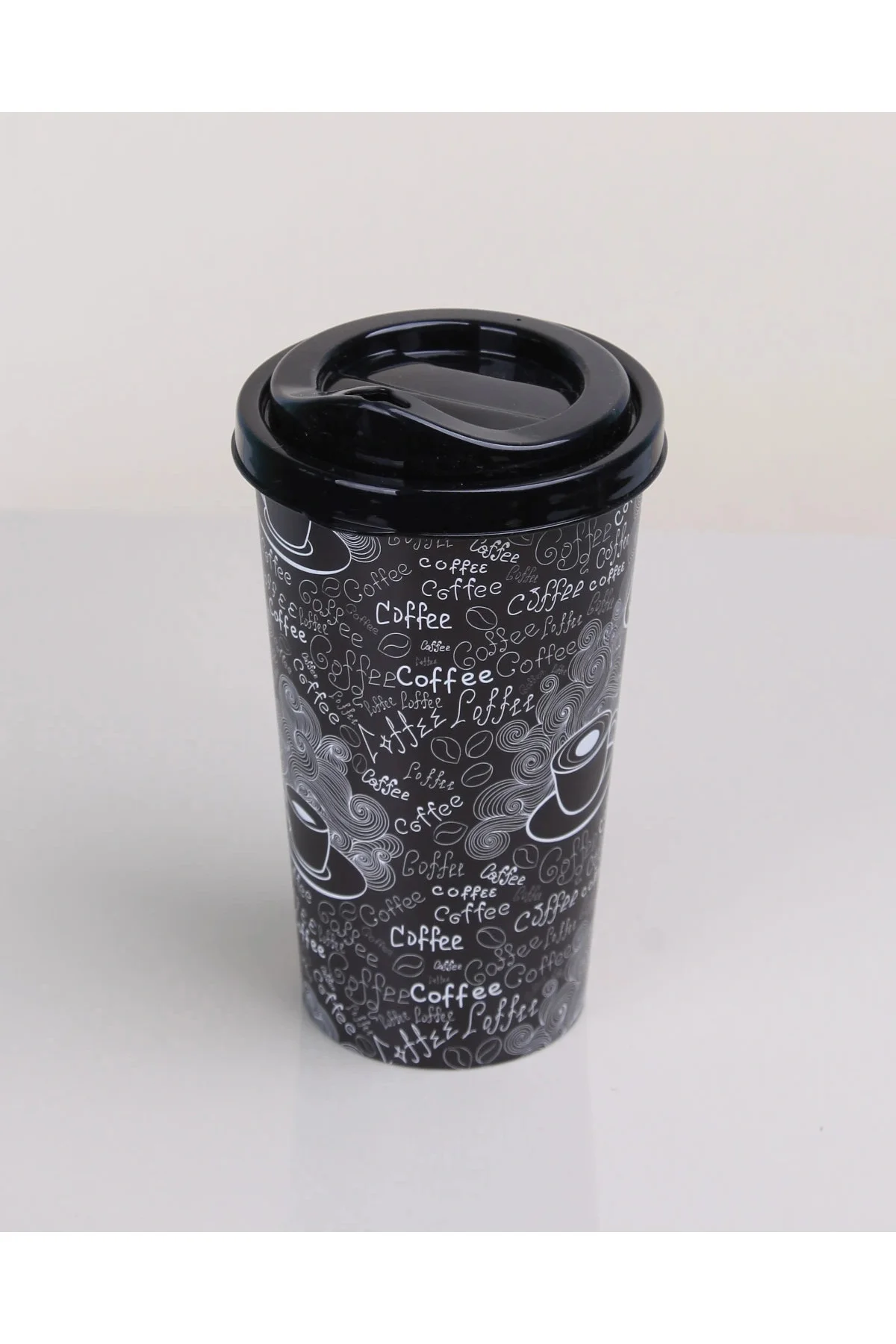 4 Adet Kahve Bardağı - Kapaklı Desenli 400Ml - Görsel 2