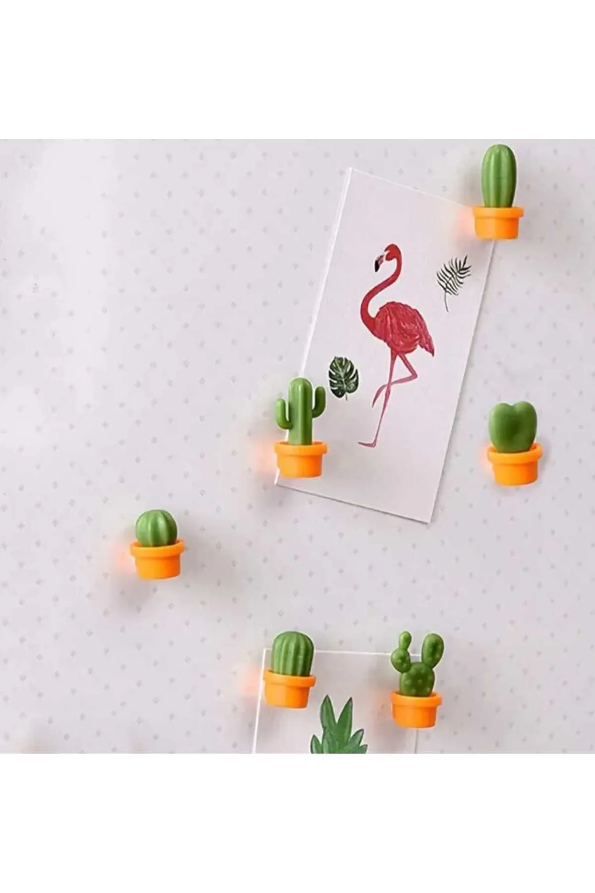 4 Adet Kaktüs Model Magnet Dekoratif Mıknatıslı Buzdolabı Süsü