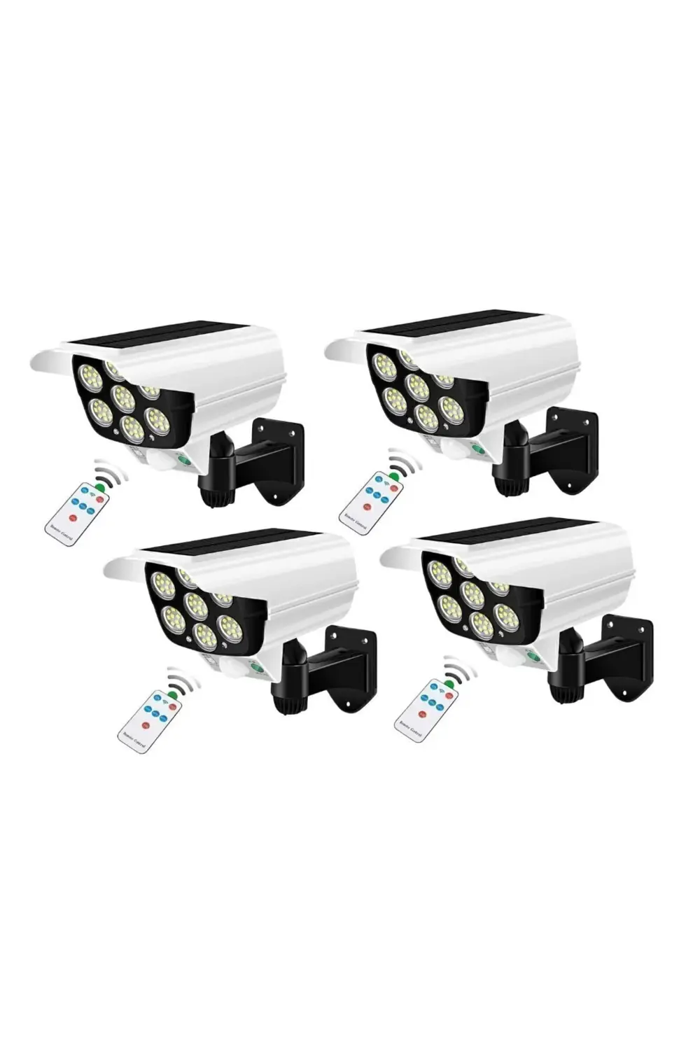 4 Adet Kamera 30 1 Led Güneş Enerjili Hareket Sensörlü Solar Aydı