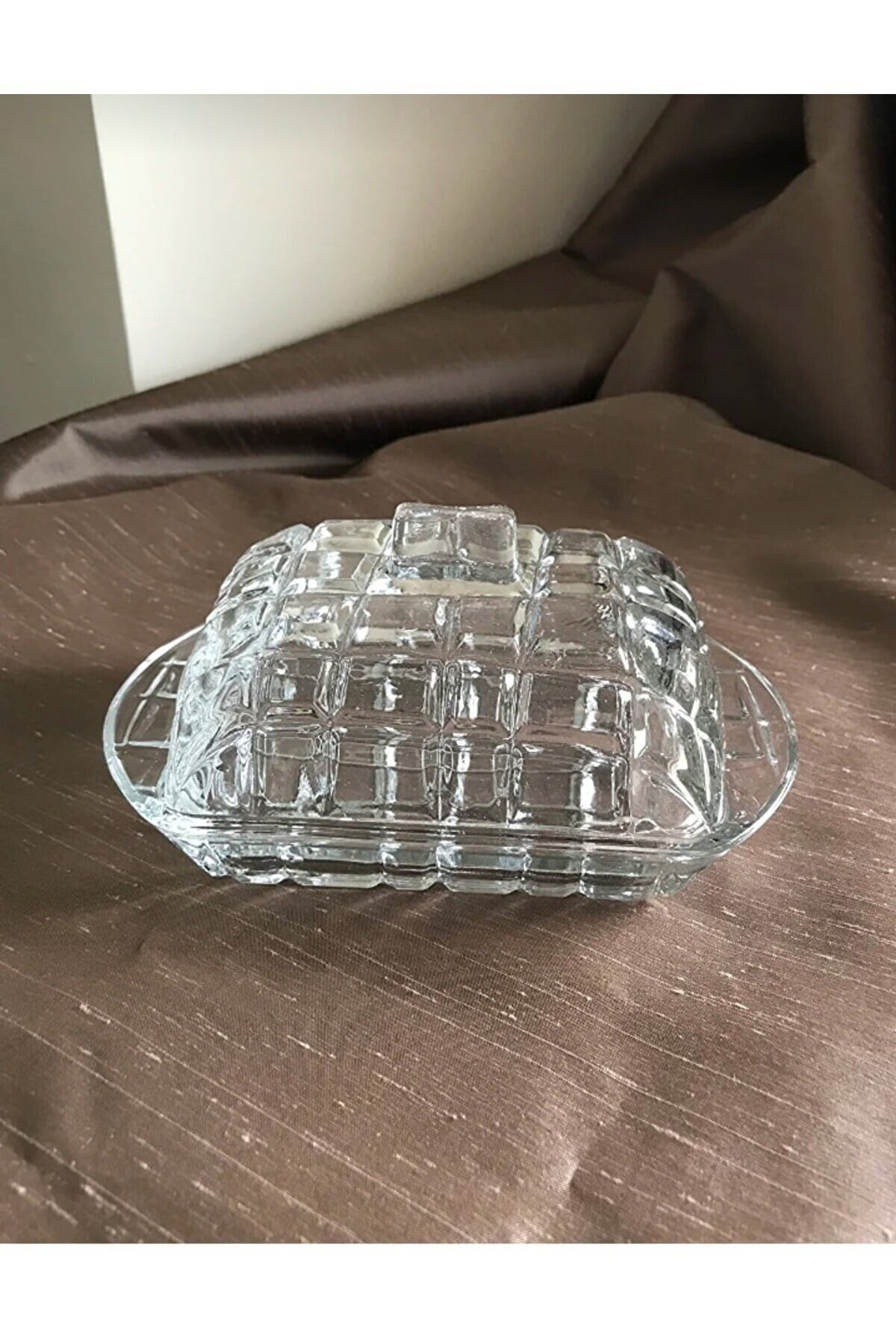 4 Adet Kapaklı Cam Tereyağı Saklama Kabı Kahvaltılık