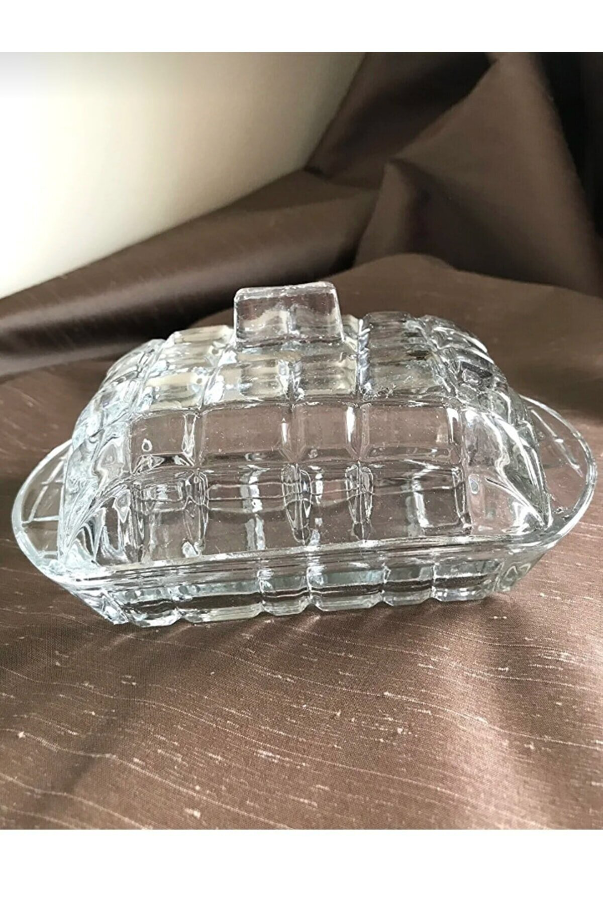 4 Adet Kapaklı Cam Tereyağı Saklama Kabı Kahvaltılık