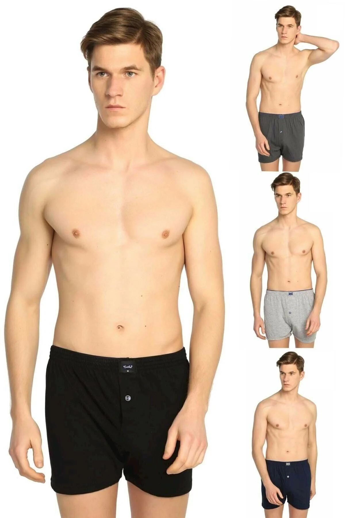 4 Adet Karışık Renk Havlu Bel Boxer 4 Adet Karışık Renk Havlu Bel Boxer
