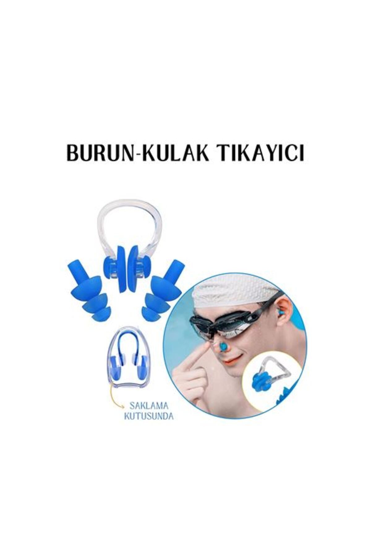 4 ADET Kulak ve Burun Tıkayıcı Havuz Seti 715682 Toptan Paket