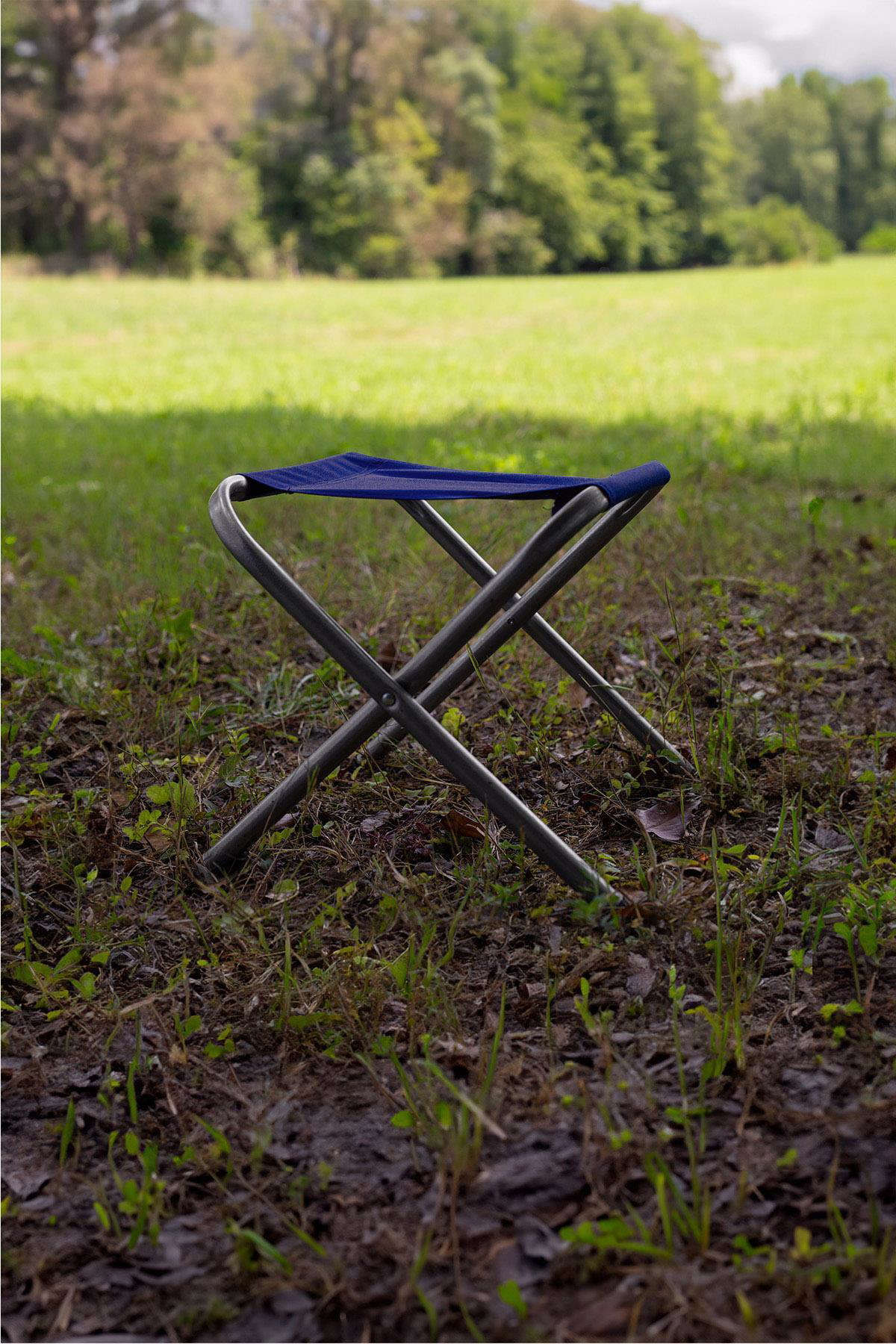 Mutfaksultani 4 Adet Lacivert Tabure Katlanir Balikçi Taburesi, Kamp Taburesi,