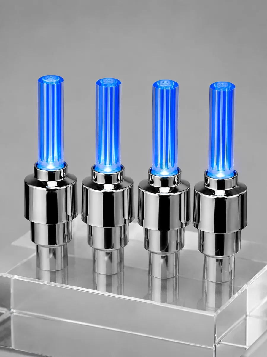 4 Adet LED Lastik Sibop Işığı Hareket Sensörlü Jant Işığı - Gece Sürüşlerinde Şık Görünüm