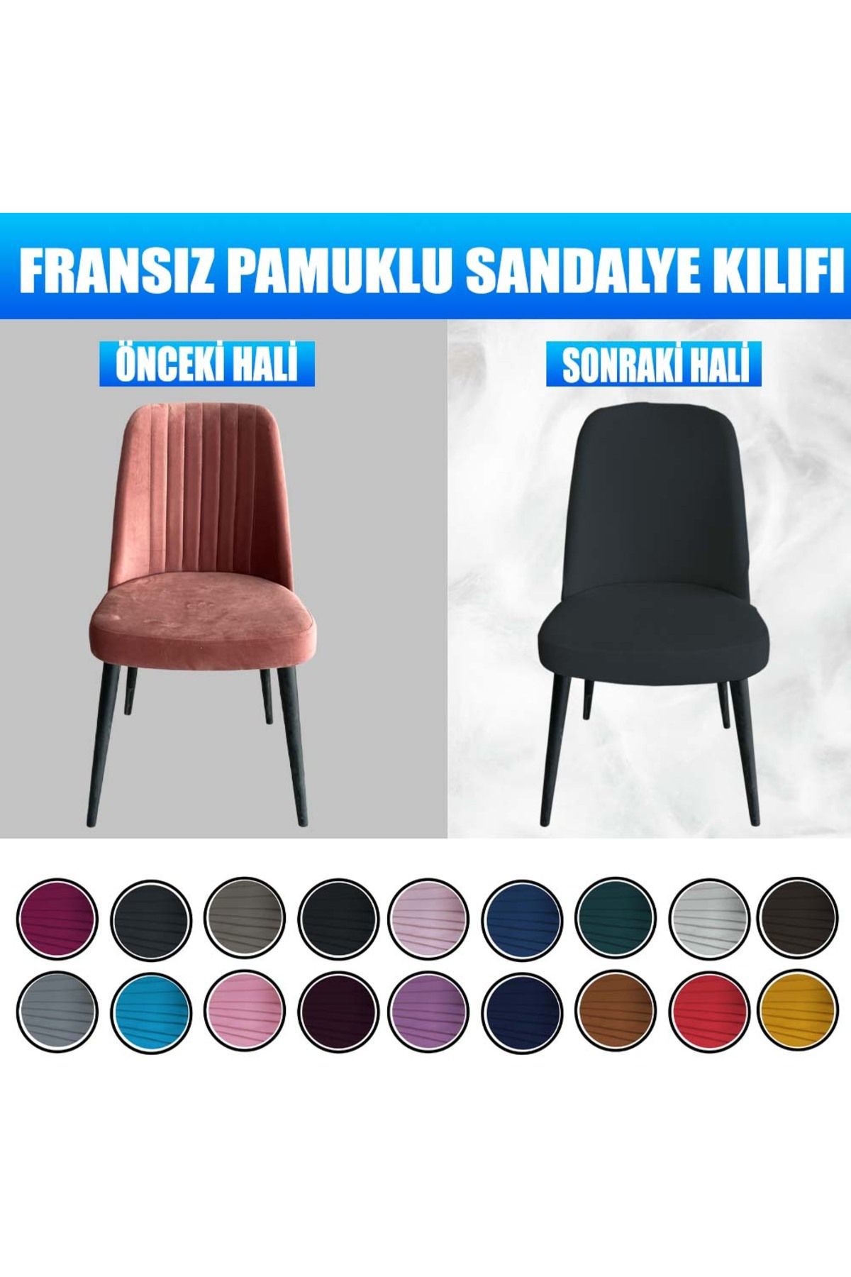 Home 4 Adet Petek Kumaş Gül Tipi Sandalye Kilifi & Sandalye Örtüsü Set