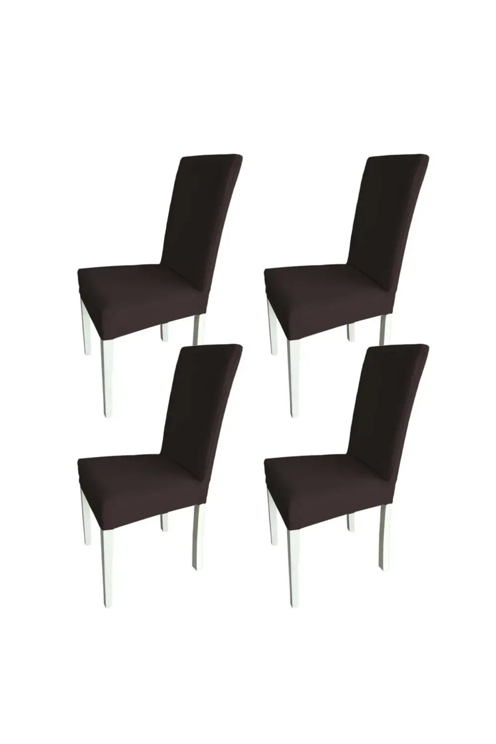 4 Adet Petek Kumaş Salon Tipi Sandalye Kılıfı & Sandalye Örtüsü S