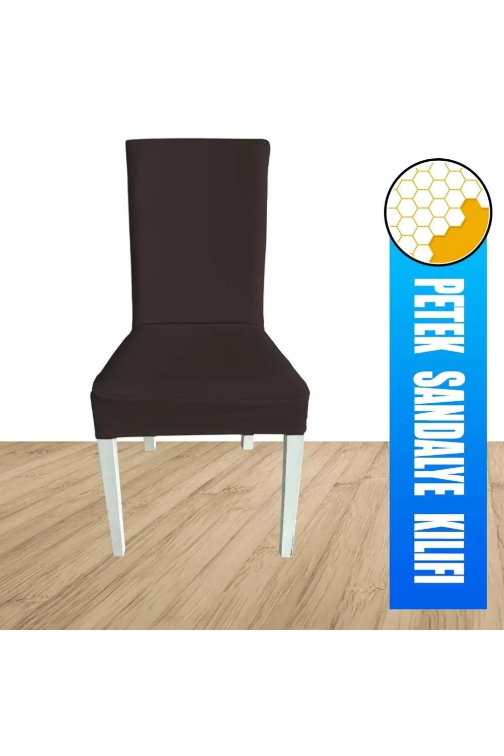 4 Adet Petek Kumaş Salon Tipi Sandalye Kılıfı & Sandalye Örtüsü S